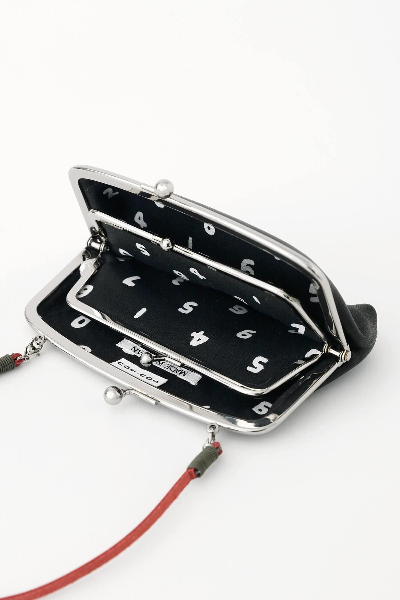 SOUSOU様、専用 革 がま口 （親子）／濡羽色（ぬればいろ）×豆SO-SU-U