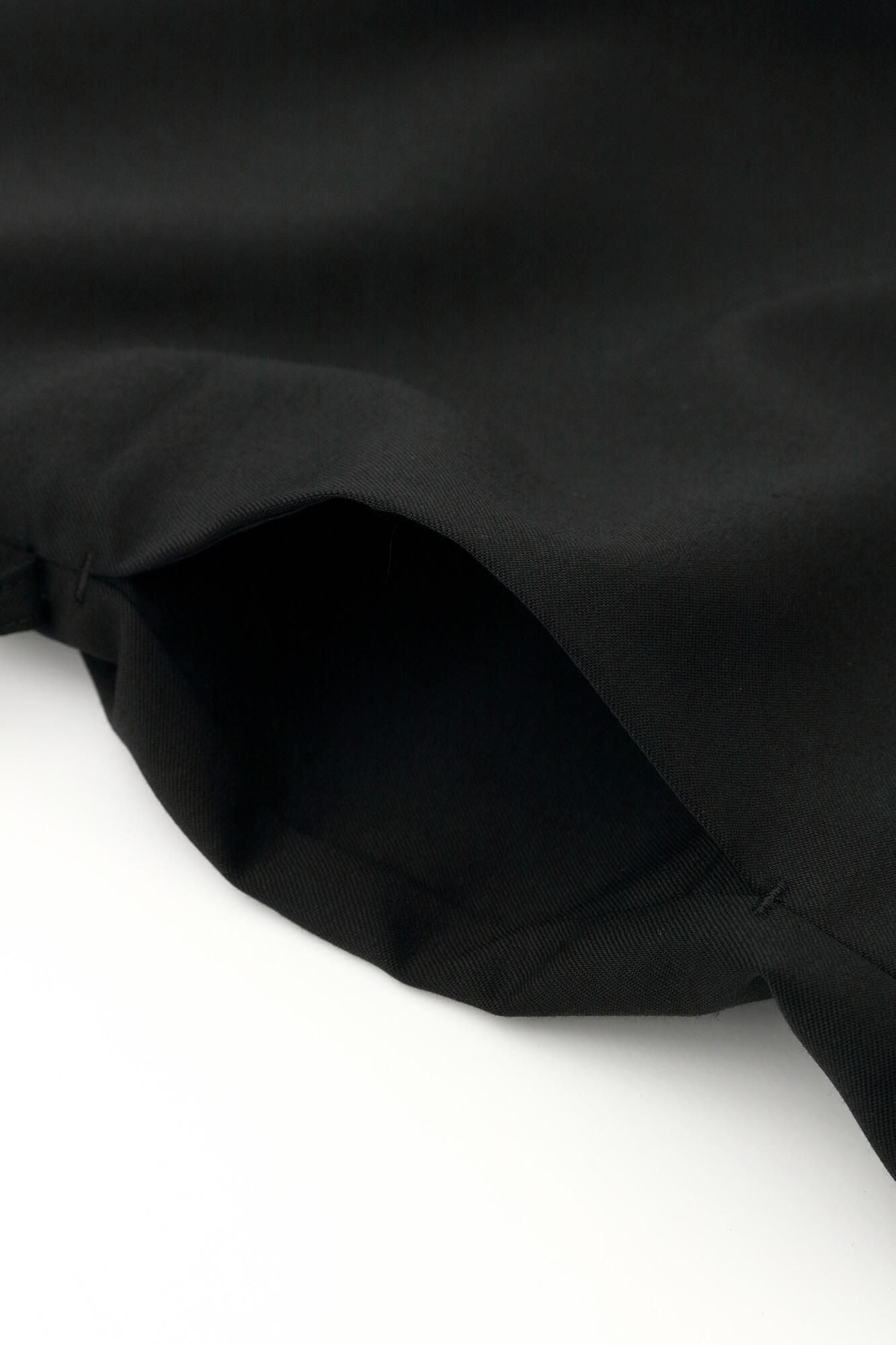 42 Count 2-ply Short Combed Yarn Short Coat with Lining / Black