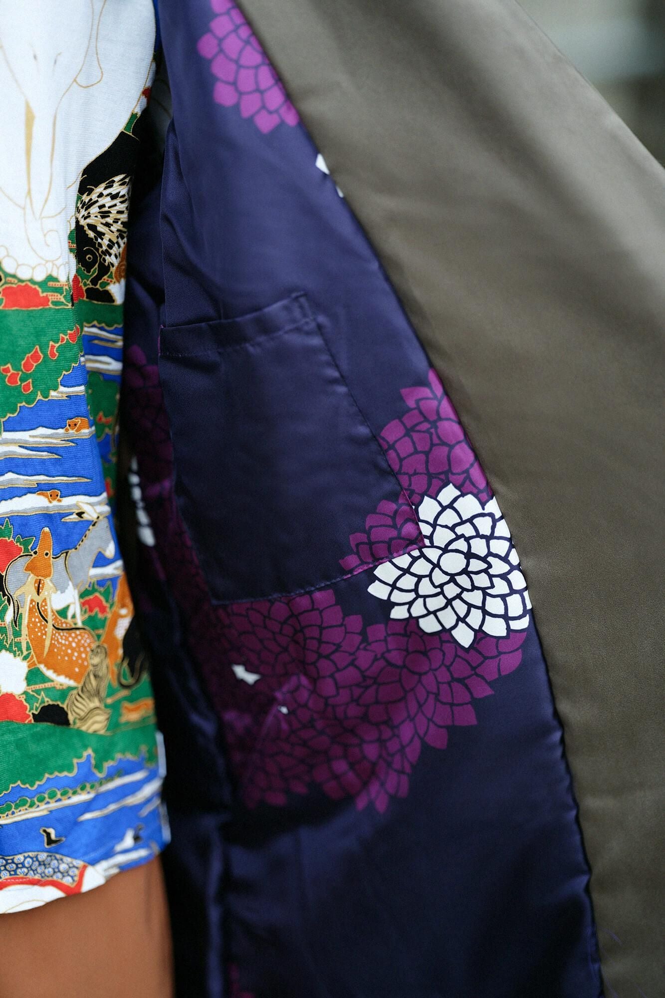 フェイクヌバック 丹前（たんぜん） 中綿袷（なかわたあわせ