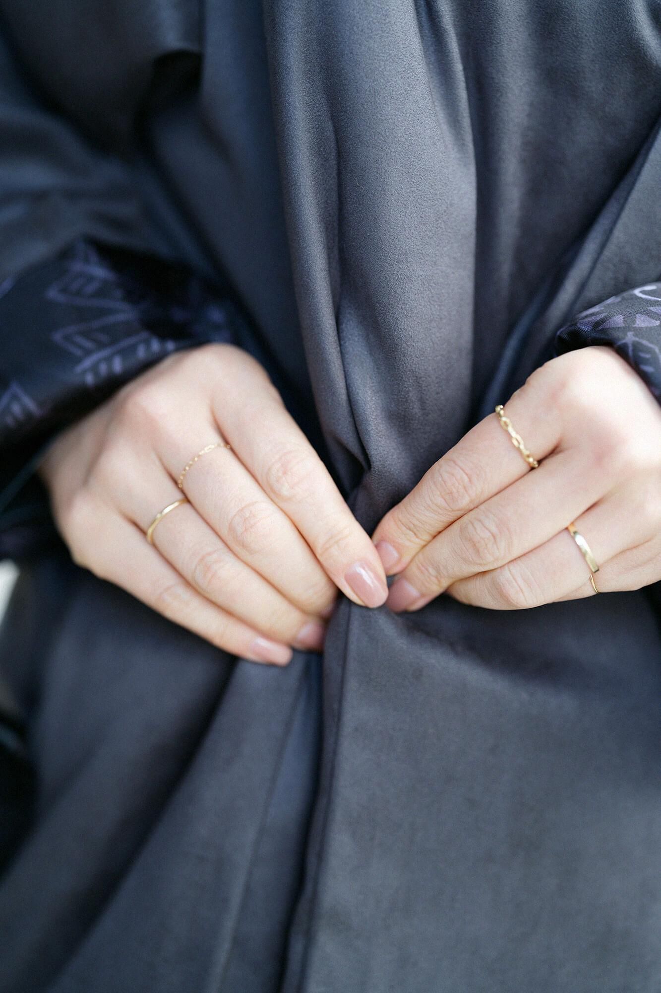 フェイクヌバック 丹前（たんぜん） 中綿袷（なかわたあわせ）／墨色（すみいろ）×環繋ぎ矢車文（かんつなぎやぐるまもん） 写し（うつし）