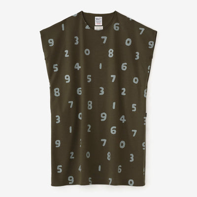 ウール混 両面編（りょうめんあみ） 長方形衣（ちょうほうけい） 肩線（かたせん）／SO-SU-U 海松茶（みるちゃ）