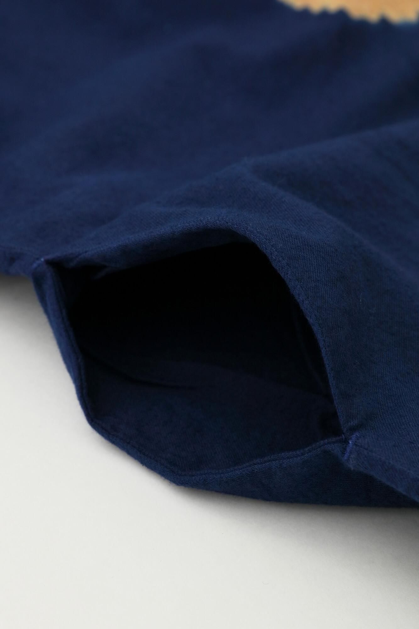 chikaki shibori，蓬松的斜纹编织，naginata矩形衣服， /大圆点，naginata，蓝色蓝色X黄色tan