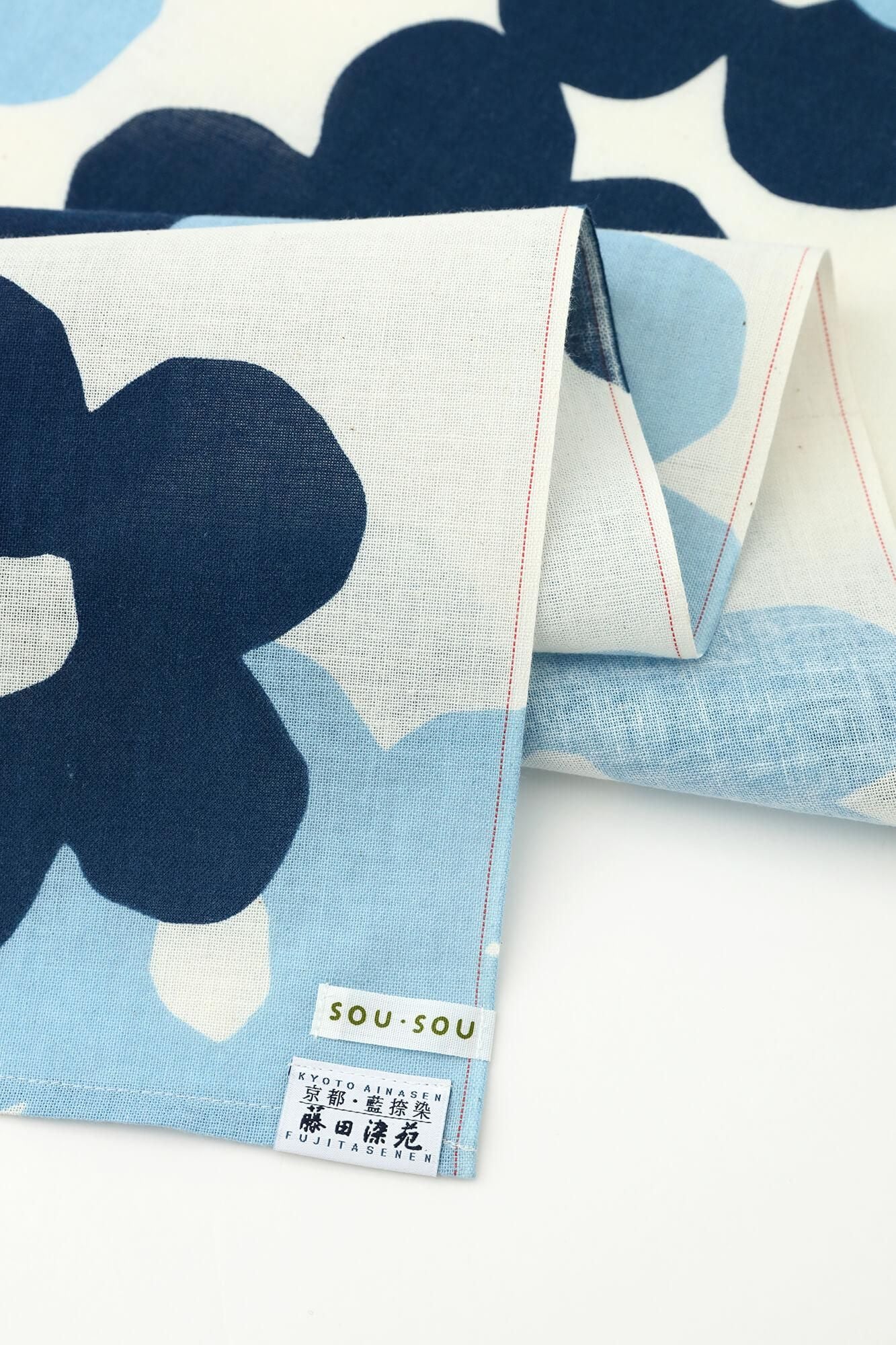 SOU・SOU　四角衣　藤田染苑　藍捺染 SOU・SOU 四角衣 藤田染苑 藍捺染