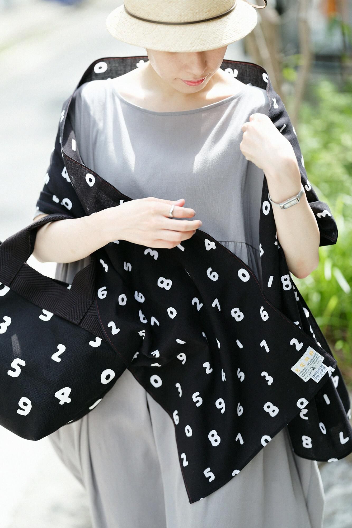 伊勢木棉 圍巾／SO-SU-U十數圍巾 黑色 2