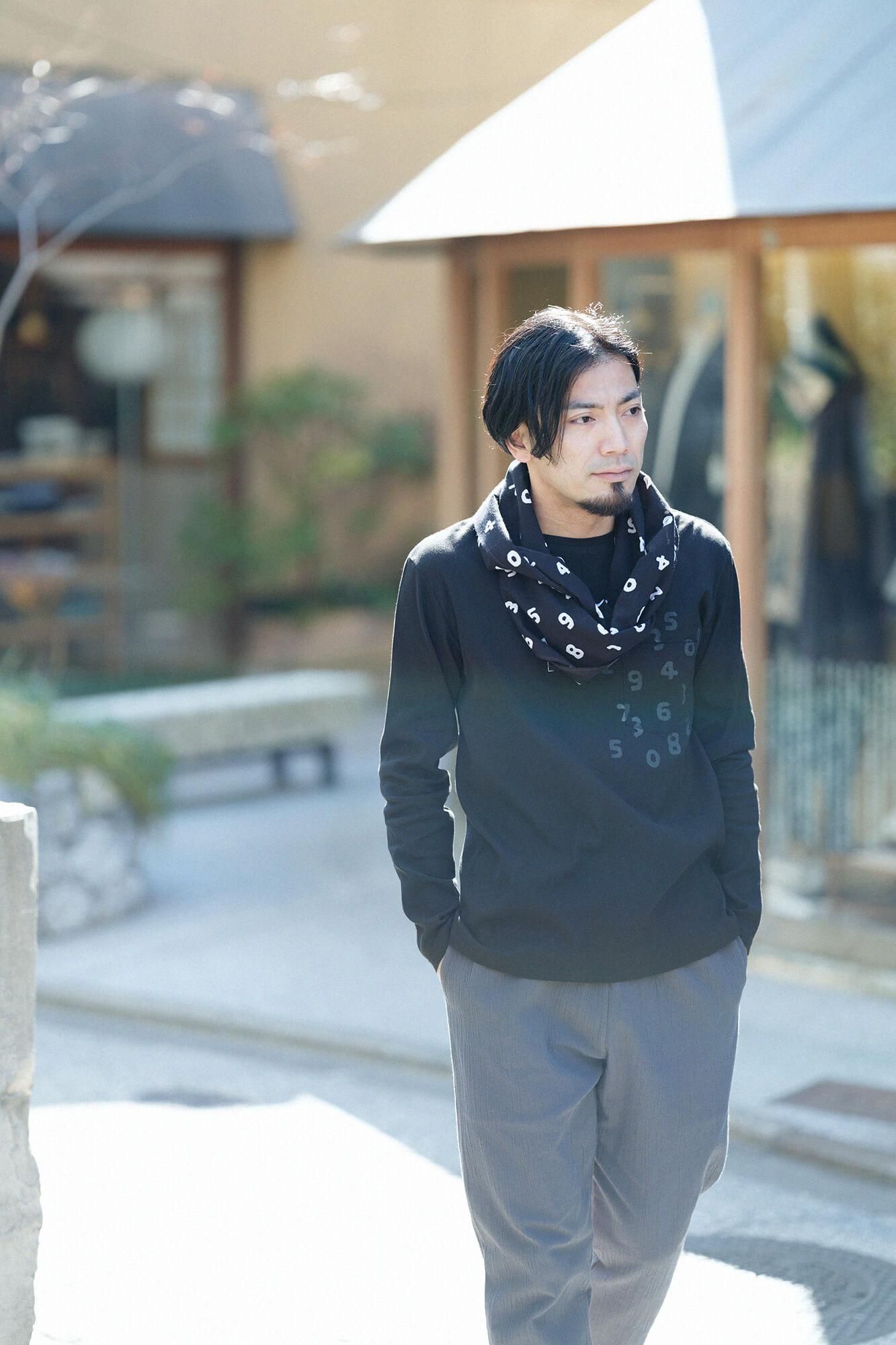 伊勢木棉 圍巾／SO-SU-U十數圍巾 黑色 2