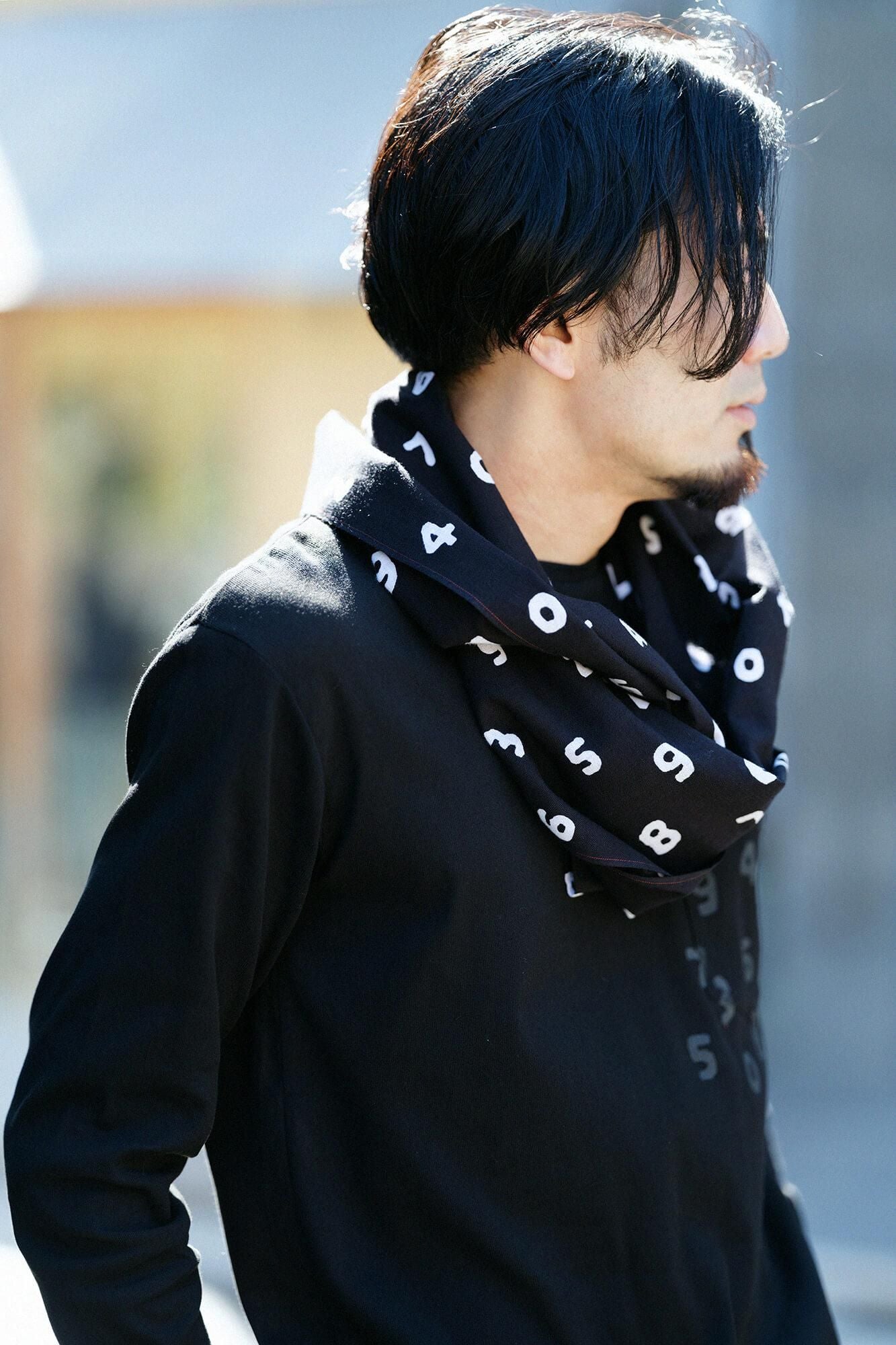 伊勢木棉 圍巾／SO-SU-U十數圍巾 黑色 2