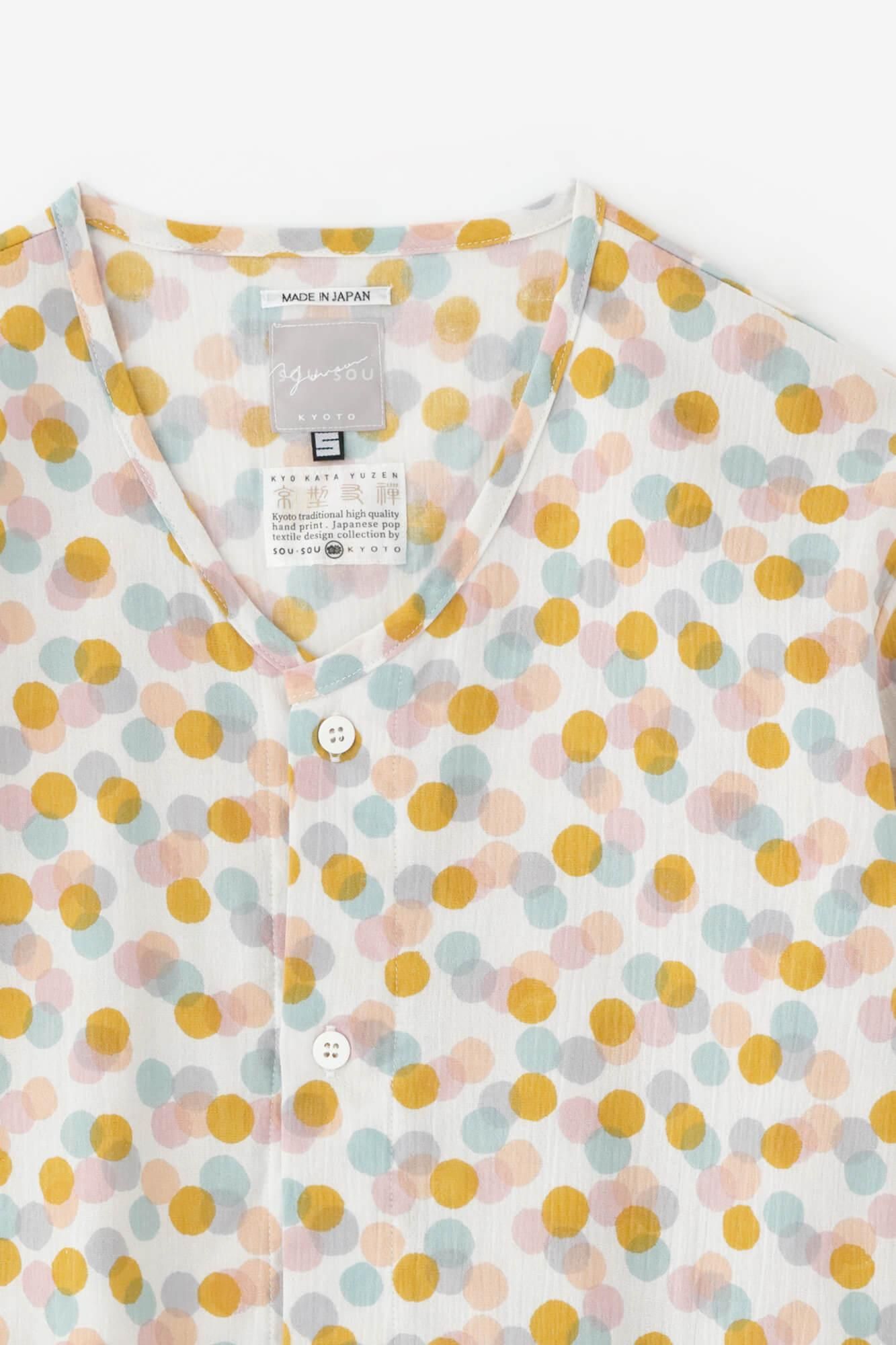 高島縮棉 20/20 圖案紋樣居家服／玻璃珠2