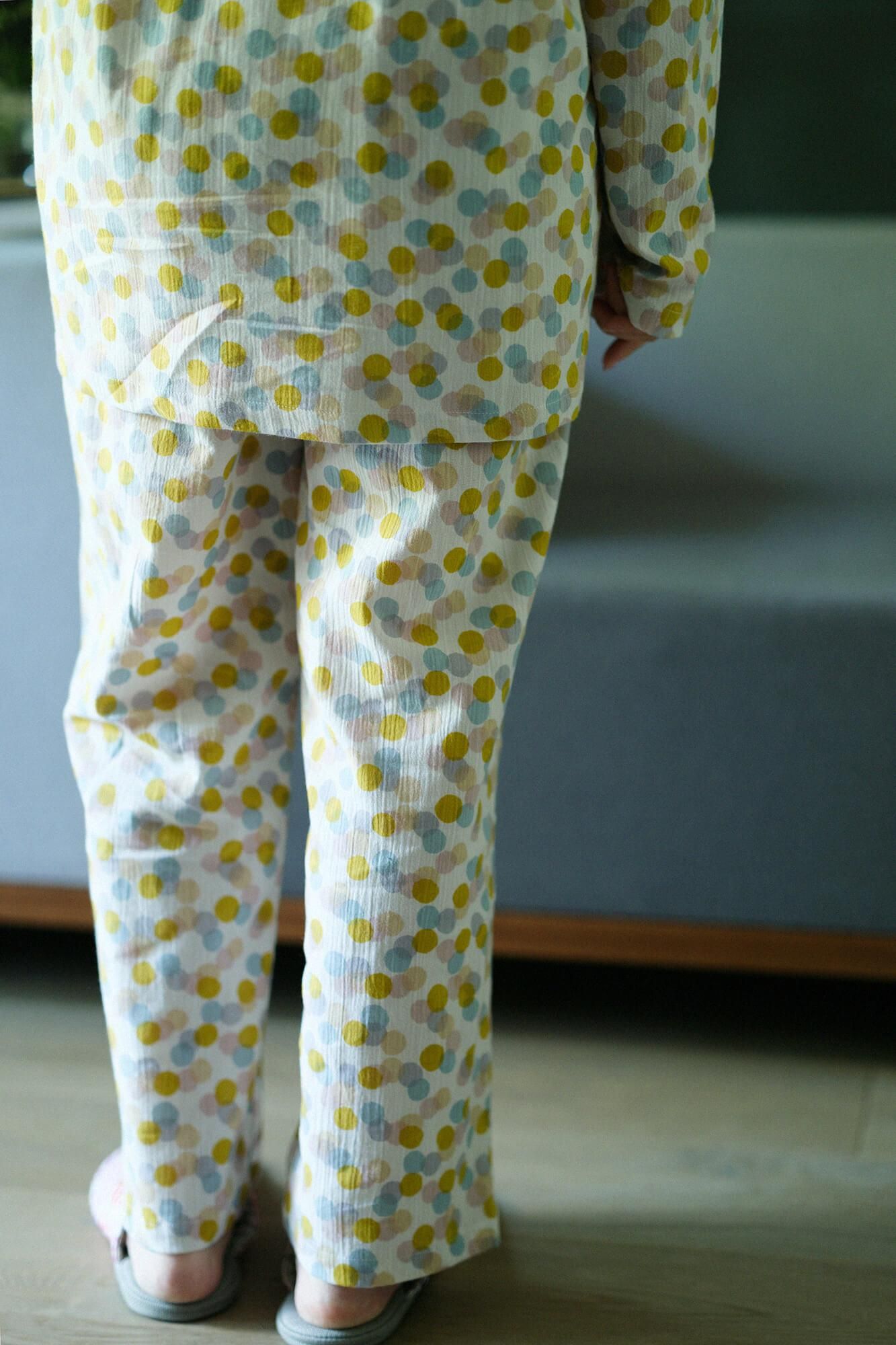 高島縮棉 20/20 圖案紋樣居家服／玻璃珠2