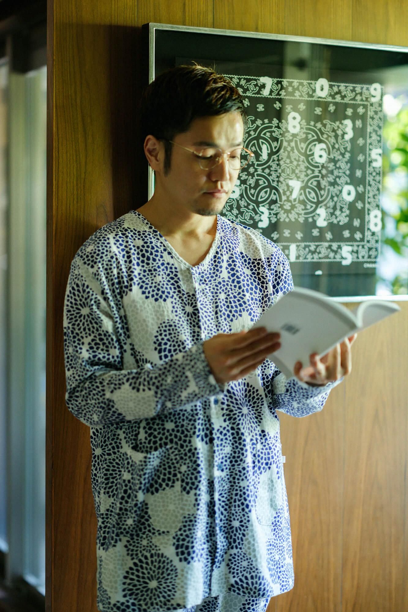 高島縮棉 20/20 圖案紋樣居家服／全菊 清風2