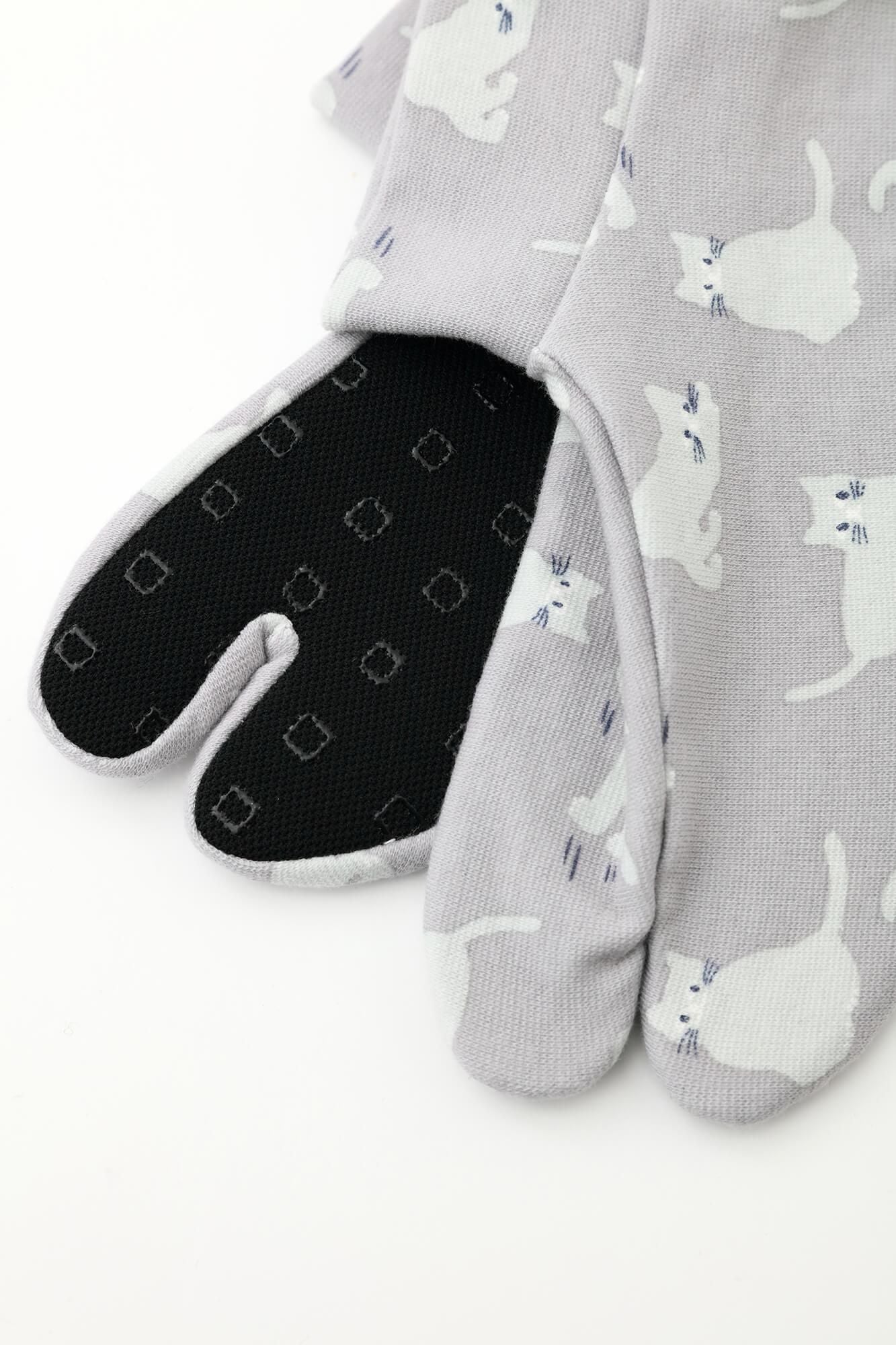 Stretchable Cotton Tabi Socks／Cat ※Non-slip Sole