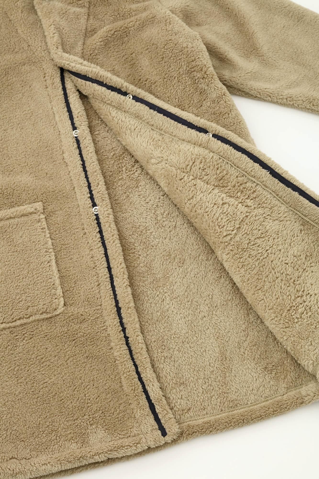 仿毛長袍／榛果色