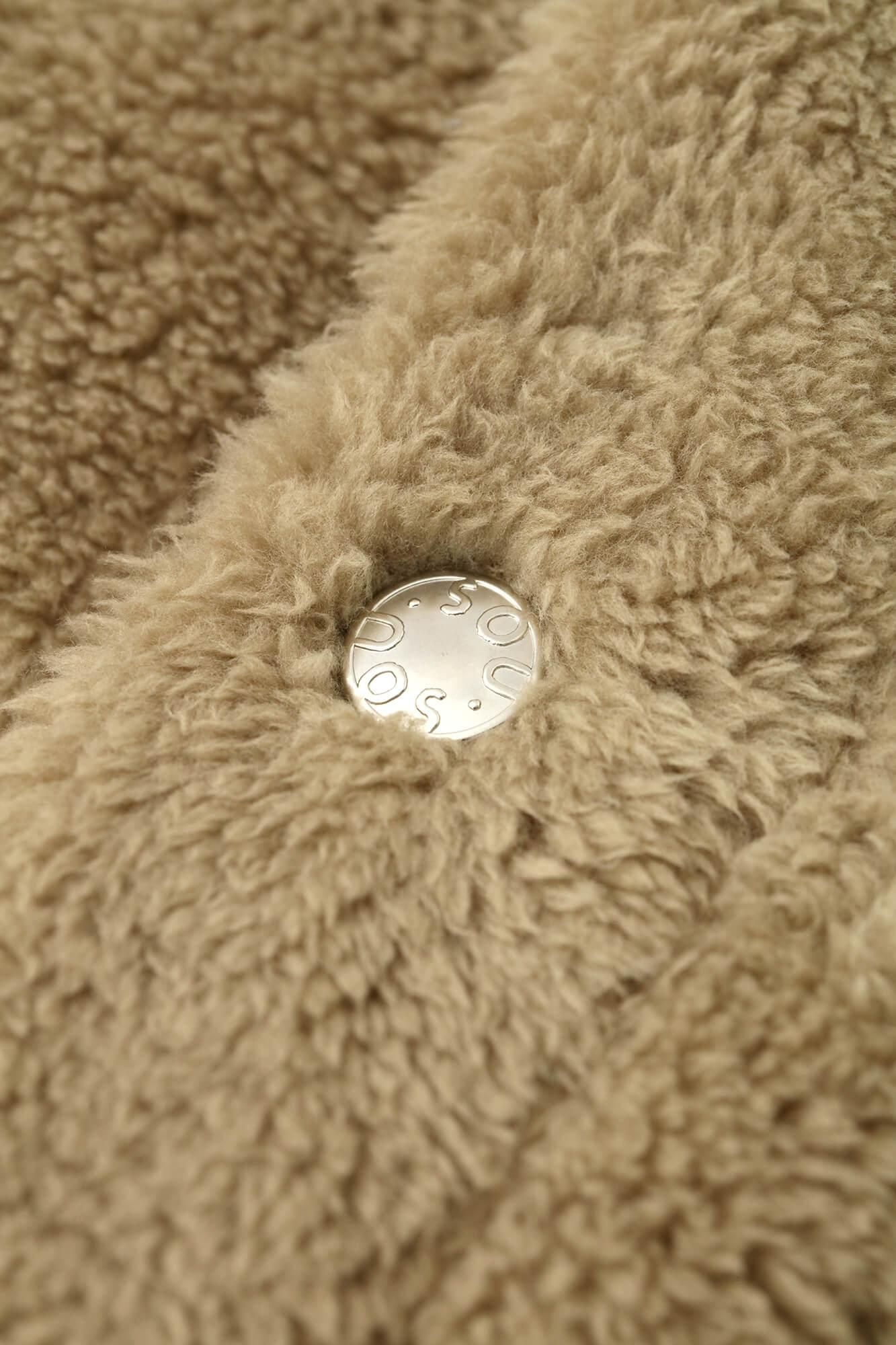 仿毛長袍／榛果色