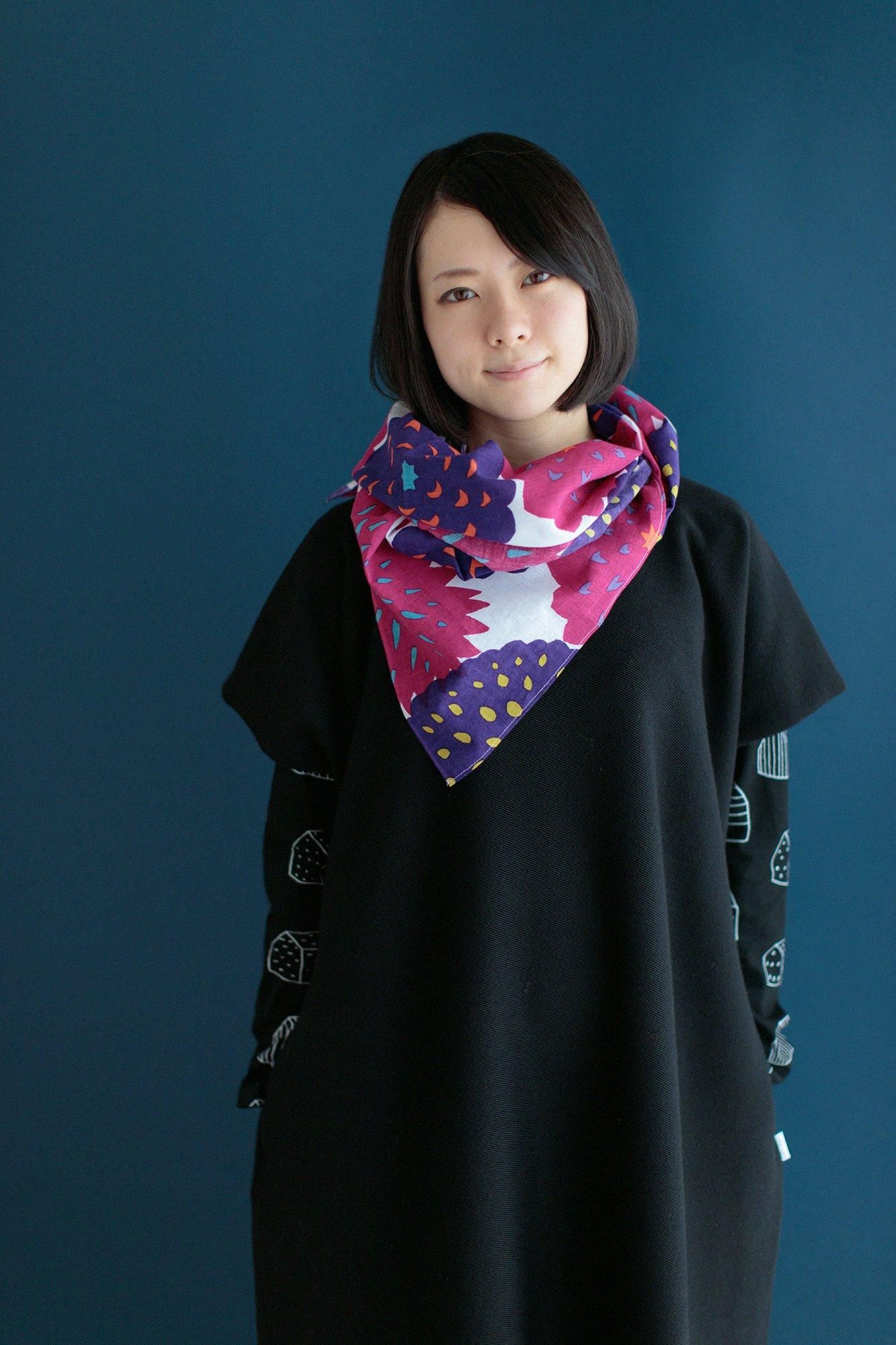 伊勢木棉 圍巾／天竺牡丹2