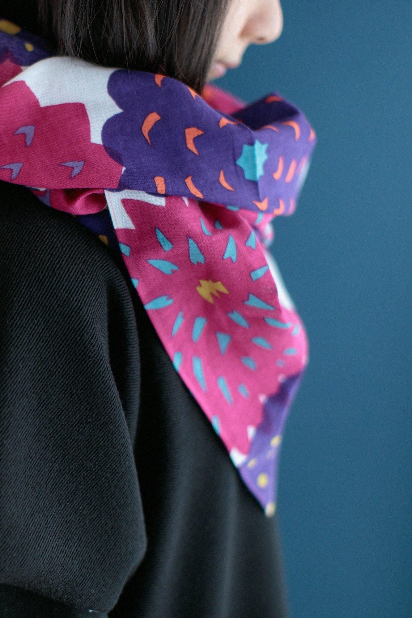 伊勢木棉 圍巾／天竺牡丹2