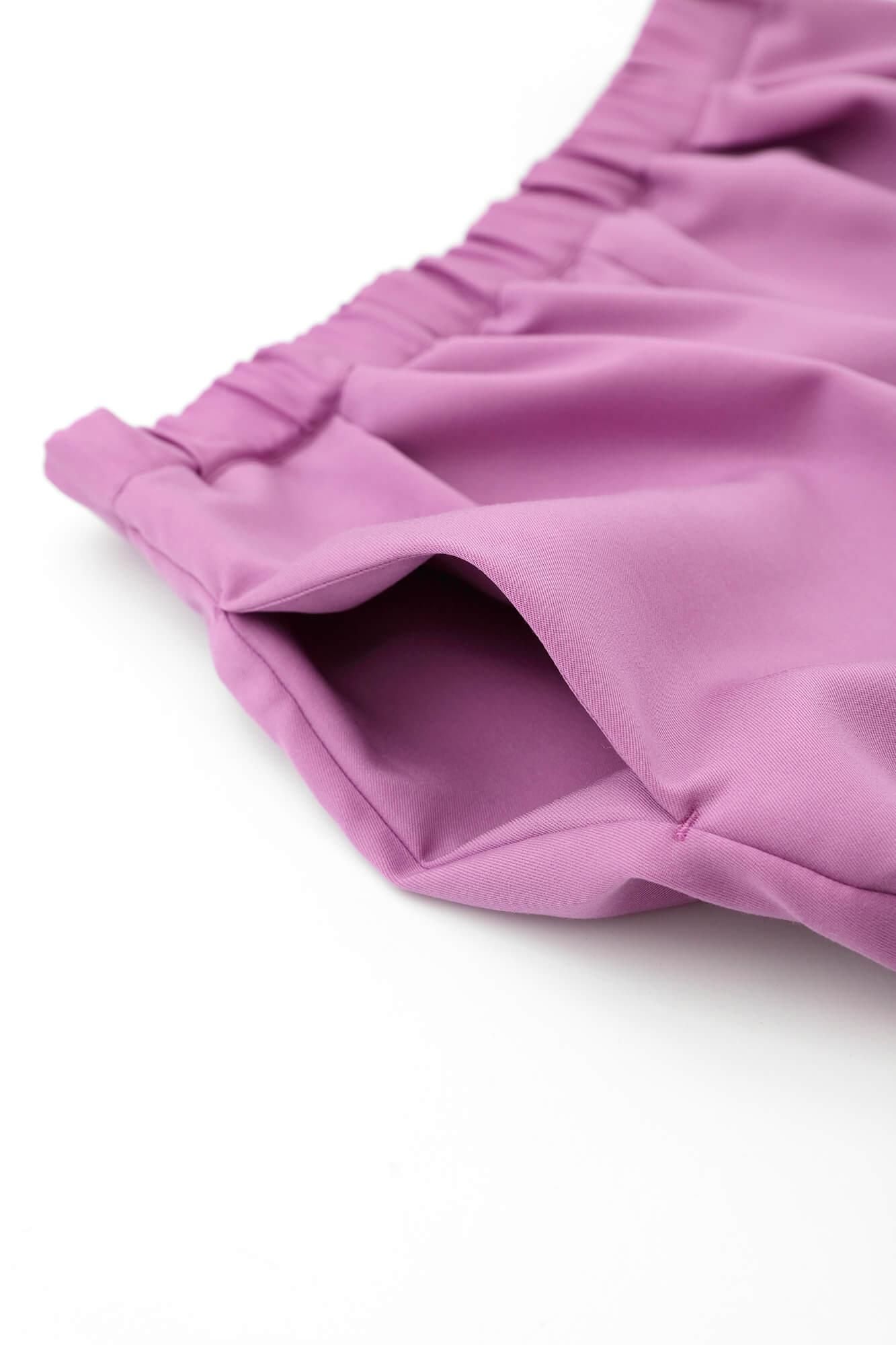 【net限定30%OFF】伸（しん） テンセル 二ノ襞（にのひだ） 細もんぺ／若紫（わかむらさき）