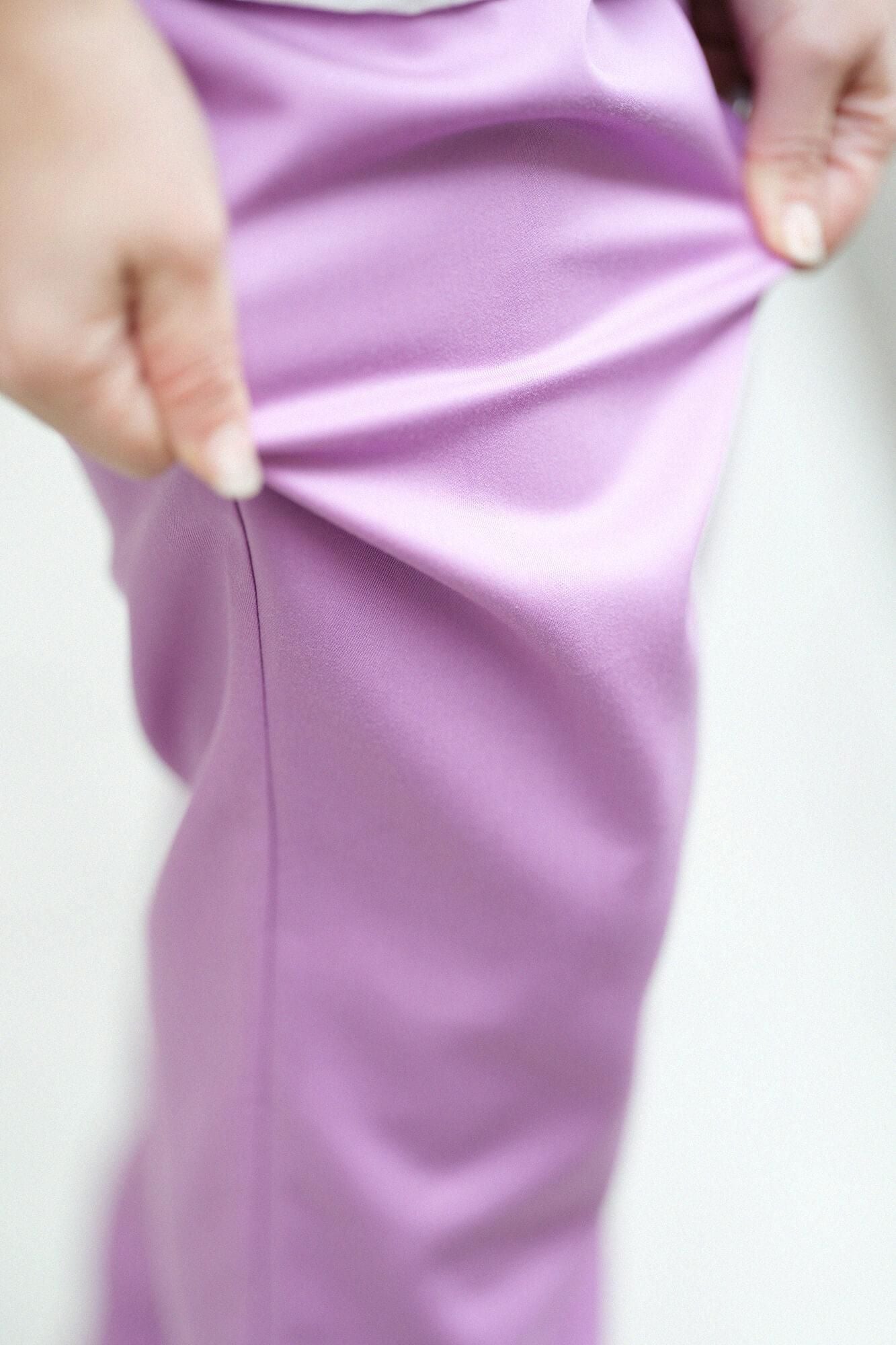 【net限定30%OFF】伸（しん） テンセル 二ノ襞（にのひだ） 細もんぺ／若紫（わかむらさき）