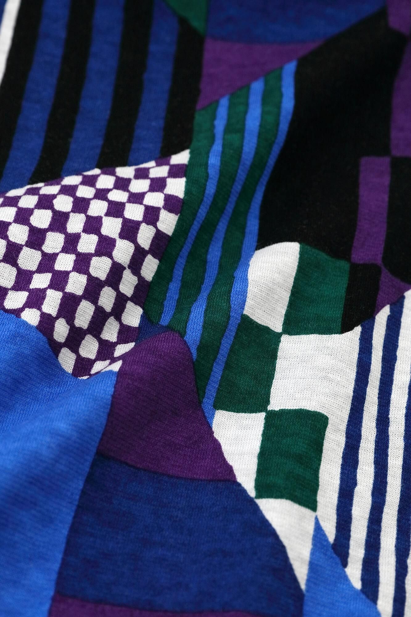 Naginata Pleated Shirt / Geometric Pattern