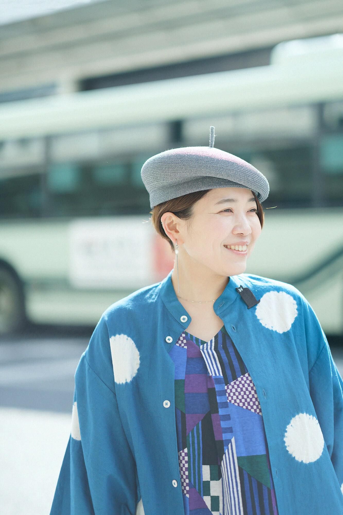 Naginata Pleated Shirt / Geometric Pattern