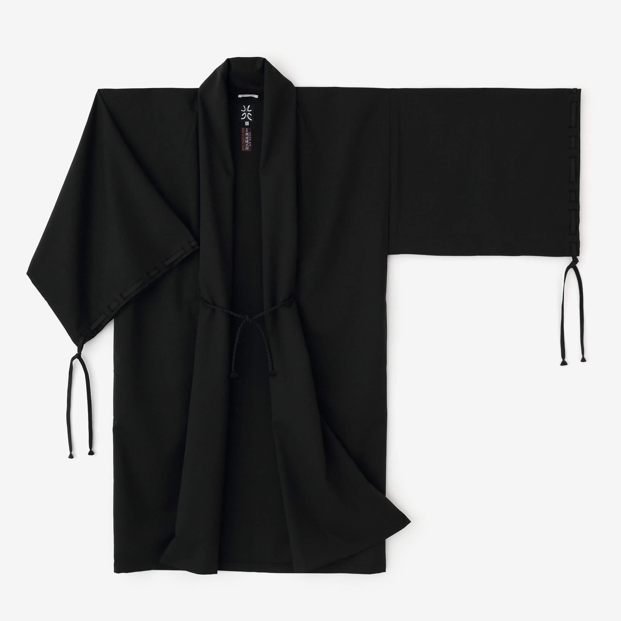 撥水綾織 宮中袖 間単／濡羽色 net限定】撥水綾織（はっすいあやおり） 円領外套（えんりょうが