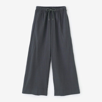 高島縮 20/20 ワイドパンツ／濃鉛（こいなまり）