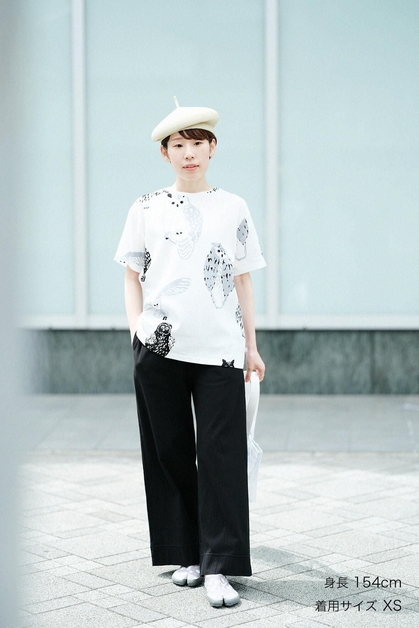 高島縮 20/20 ワイドパンツ／濡羽色（ぬればいろ）