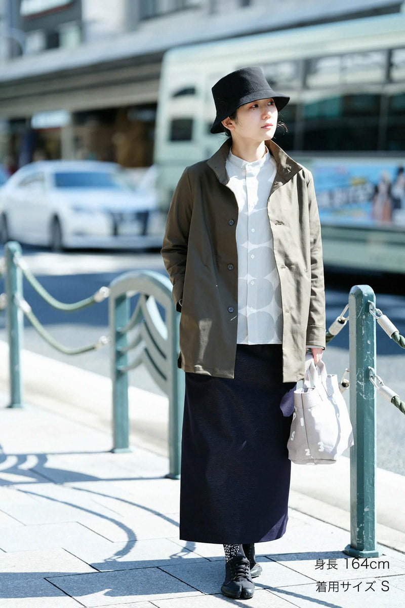 スタンドカラーショートコート