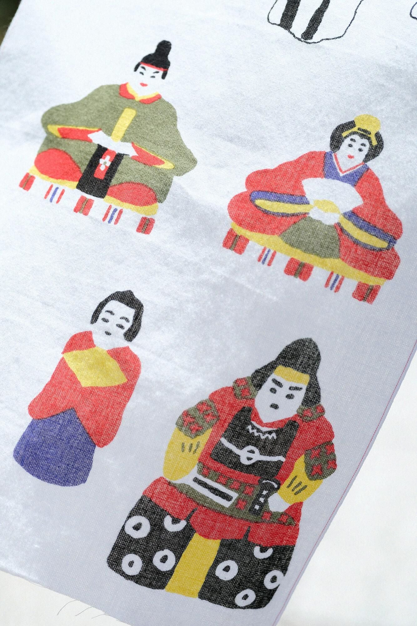 伊勢木綿 textile手ぬぐい／土人形（つちにんぎょう）