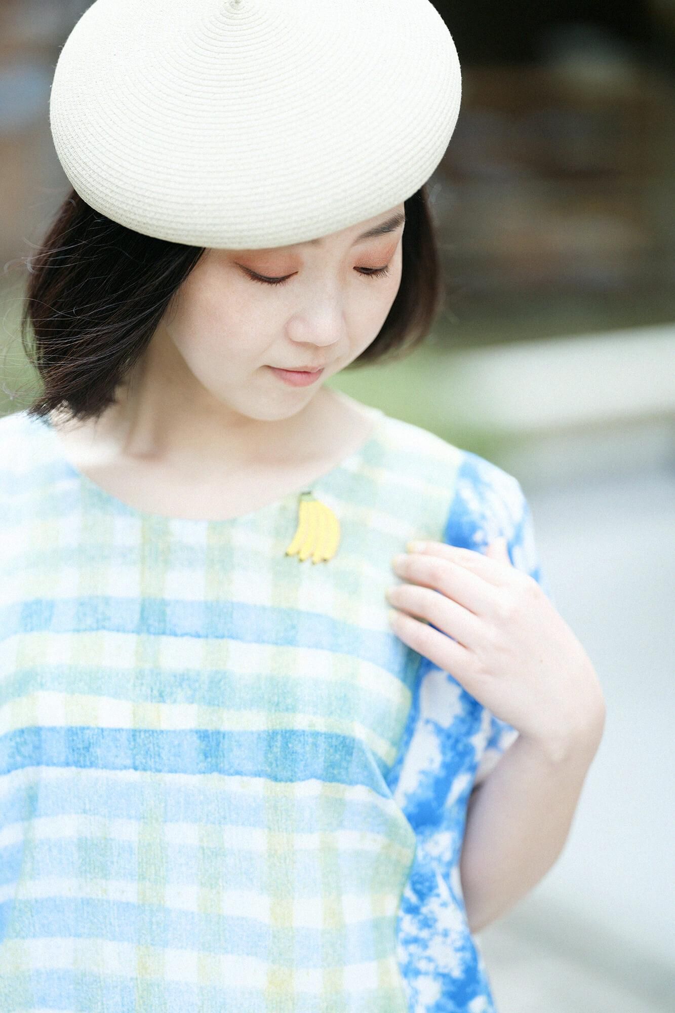 자수 브로치(새우)/바나나