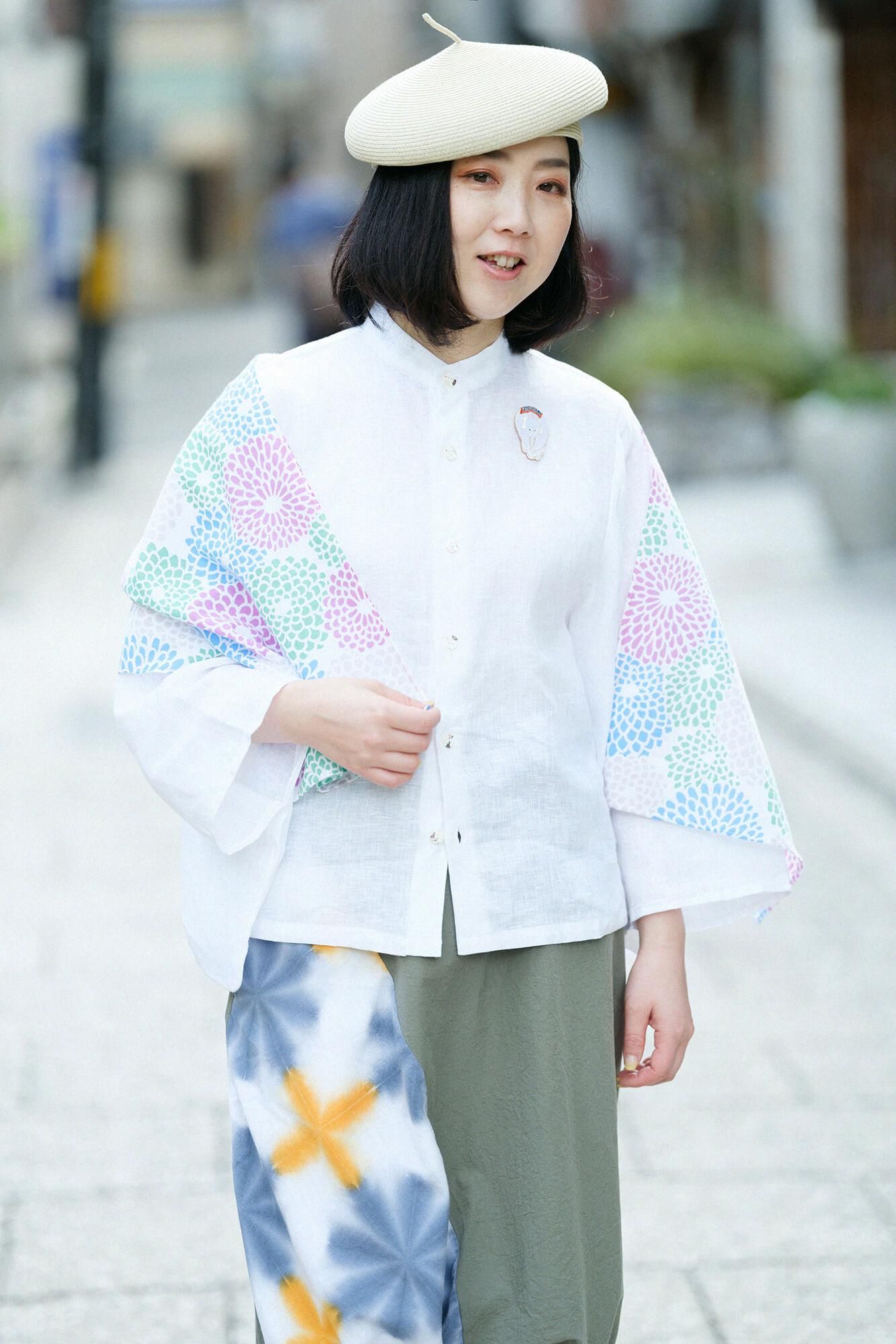 刺繍飾り（ししゅうかざり）／若冲（じゃくちゅう） 鳥獣花木図屏風（ちょうじゅうかぼくずびょうぶ） 写し（うつし） 象（ぞう）