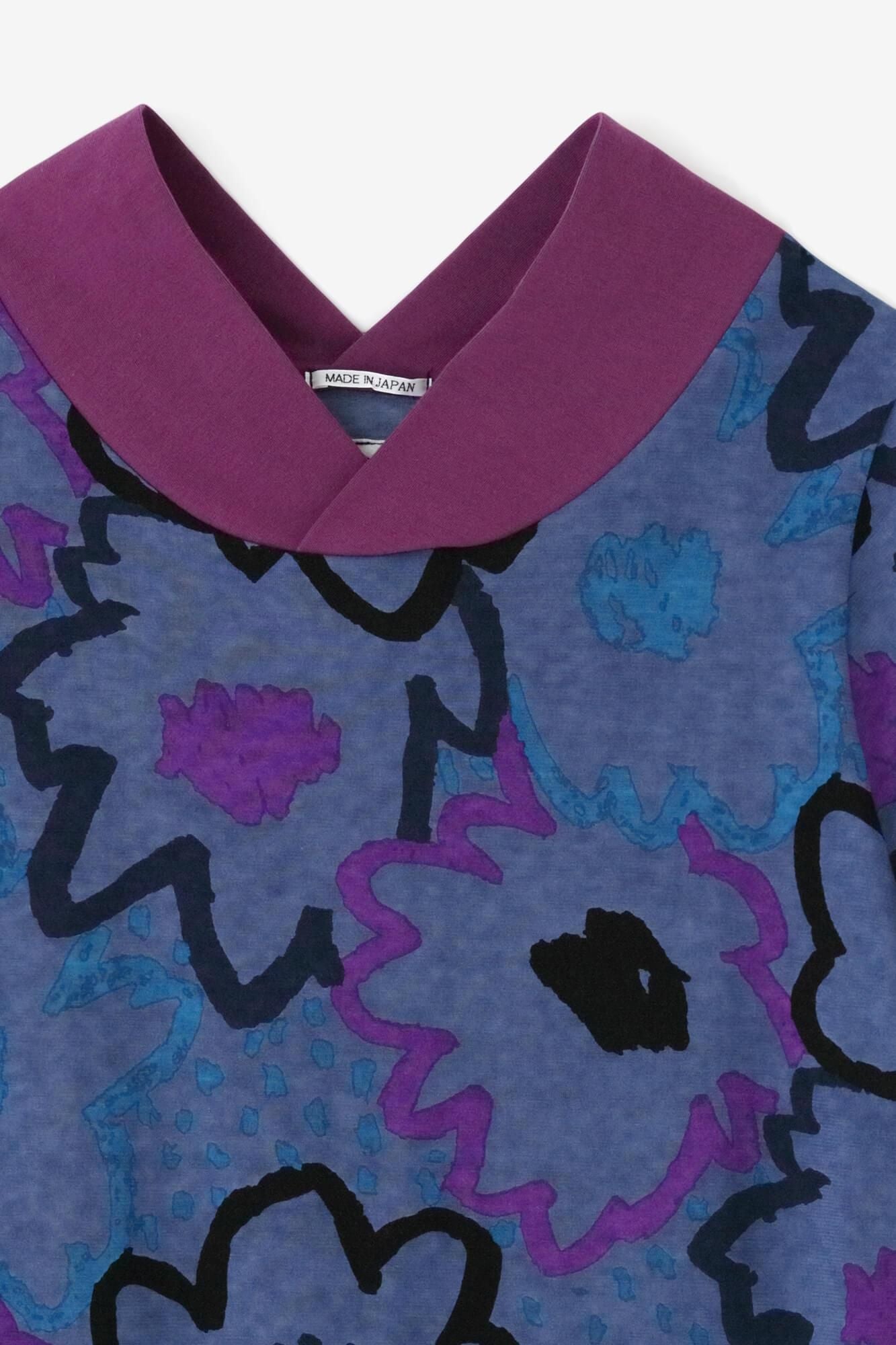 和服領短袖上衣/滿溢