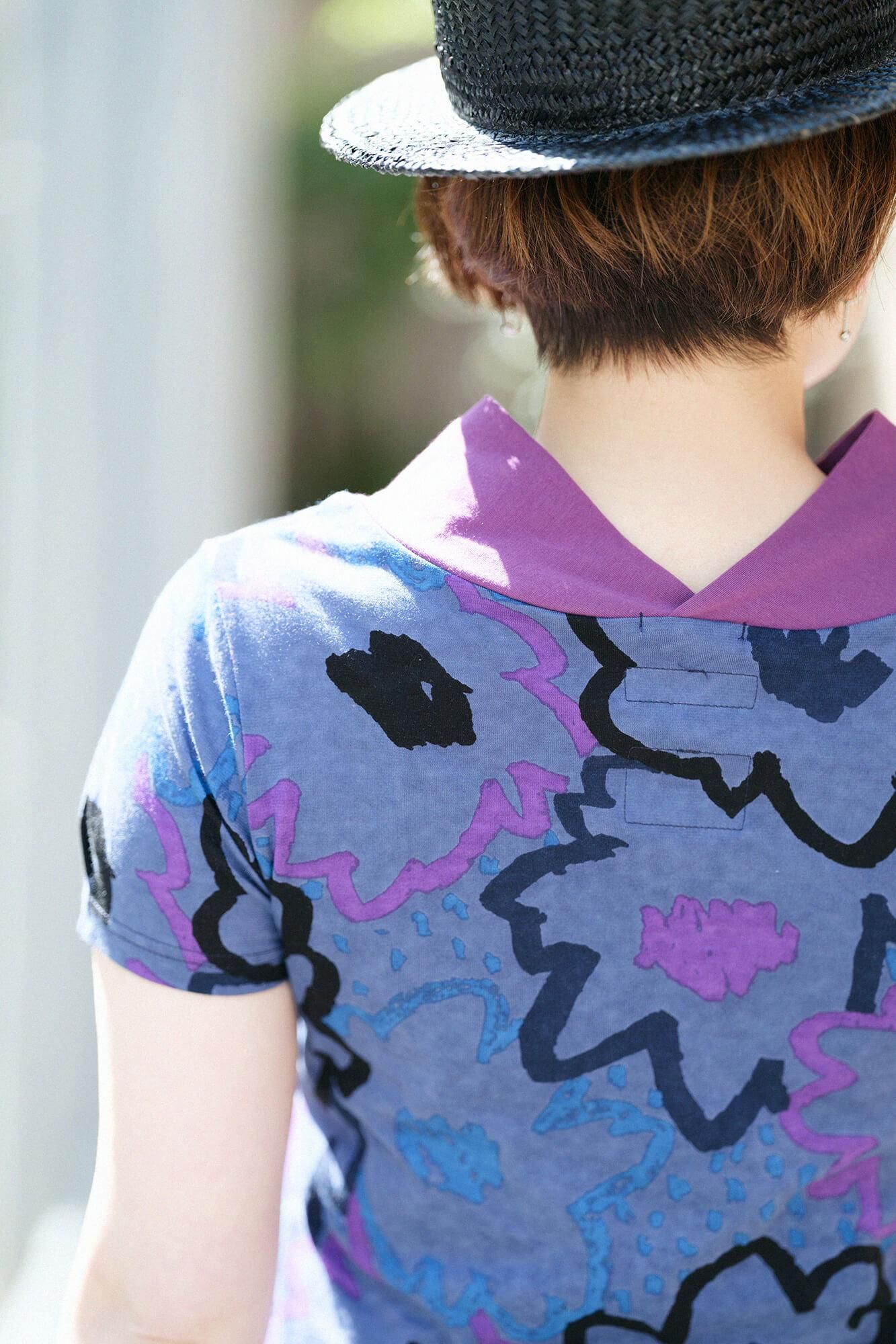 和服領短袖上衣/滿溢