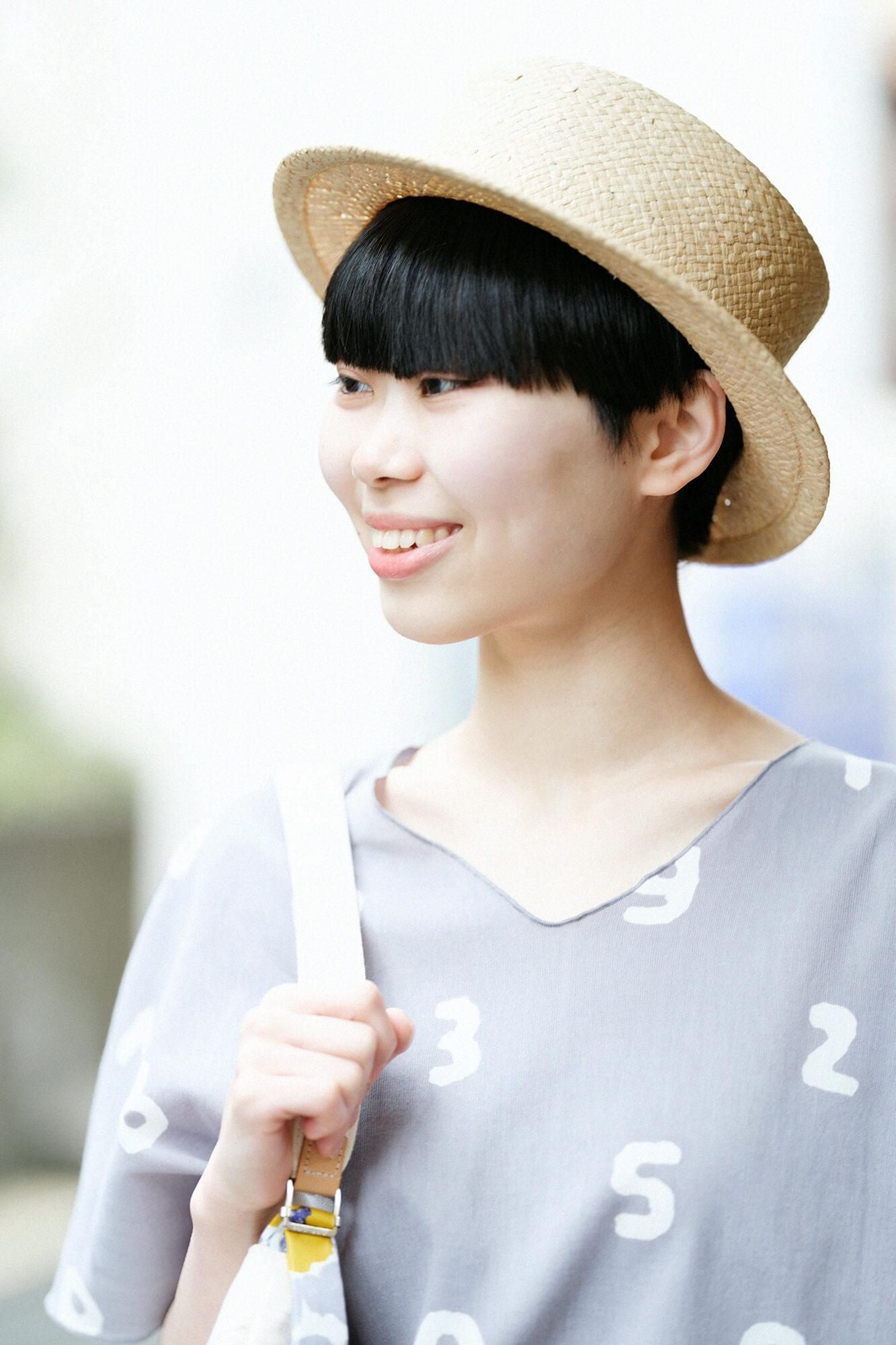 Chizimi Cotton 40/40 Cap Sleeve Top / SO-SU-U Light Ink Grey