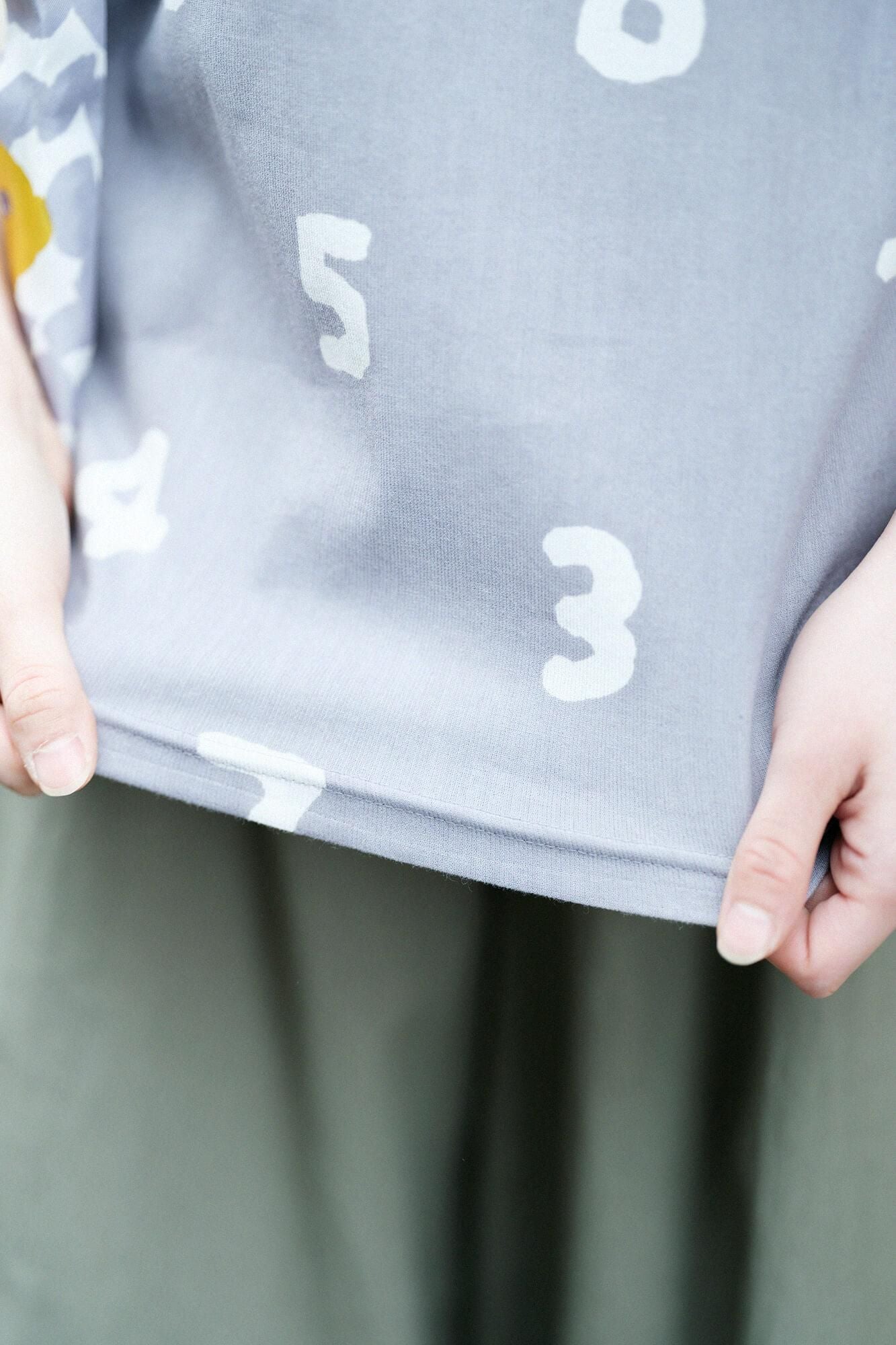 Chizimi Cotton 40/40 Cap Sleeve Top / SO-SU-U Light Ink Grey