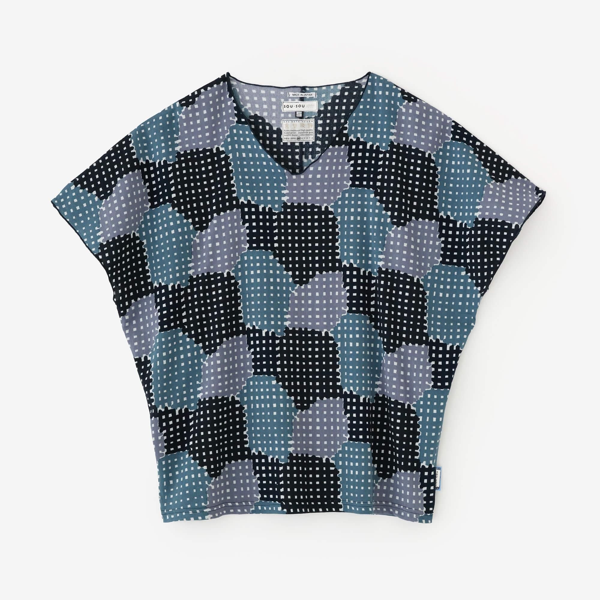 高島縮 40/40 袖なしジバン／よせあつめ