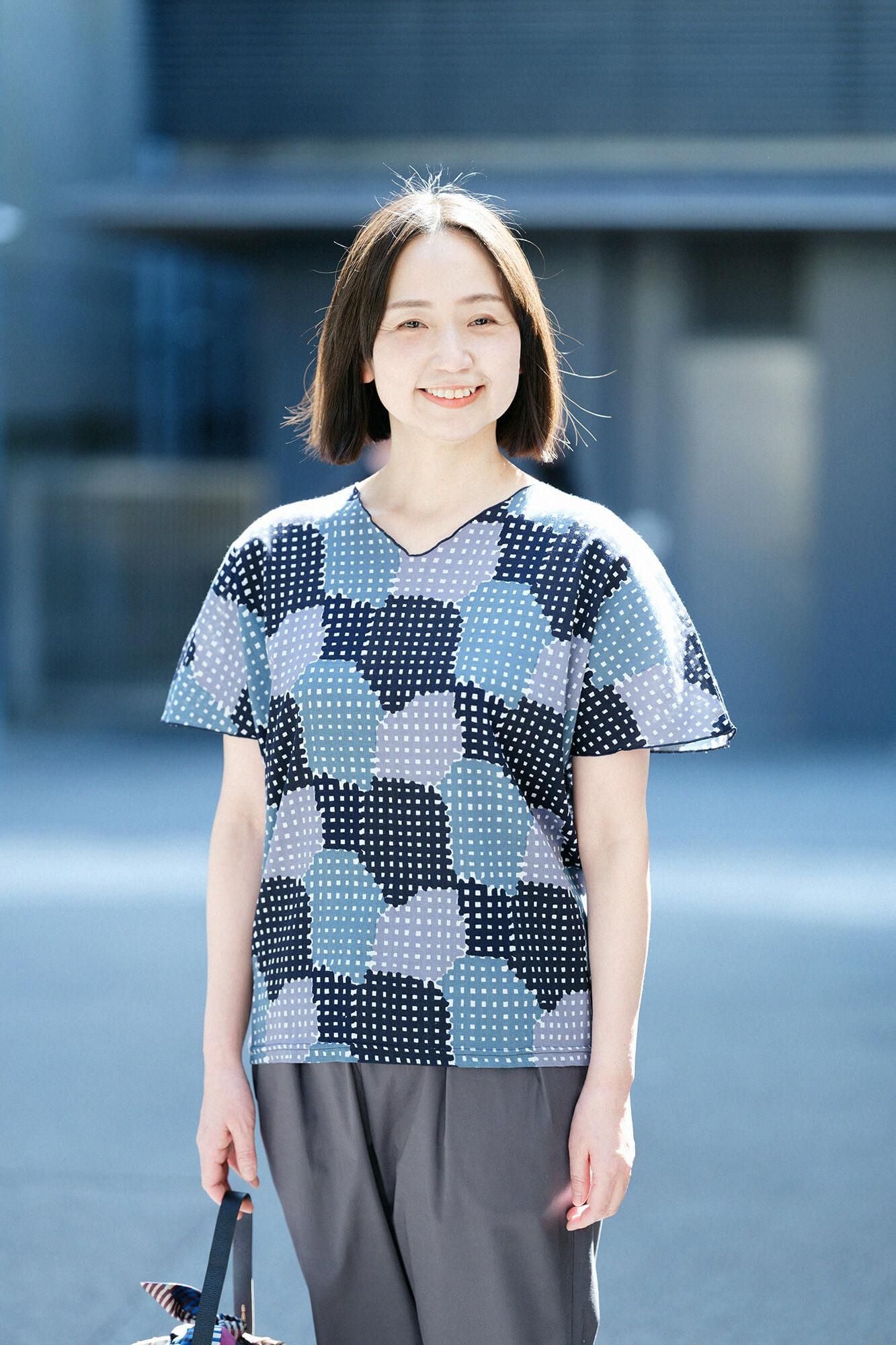 高島縮棉 40/40 短袖上衣/聚集