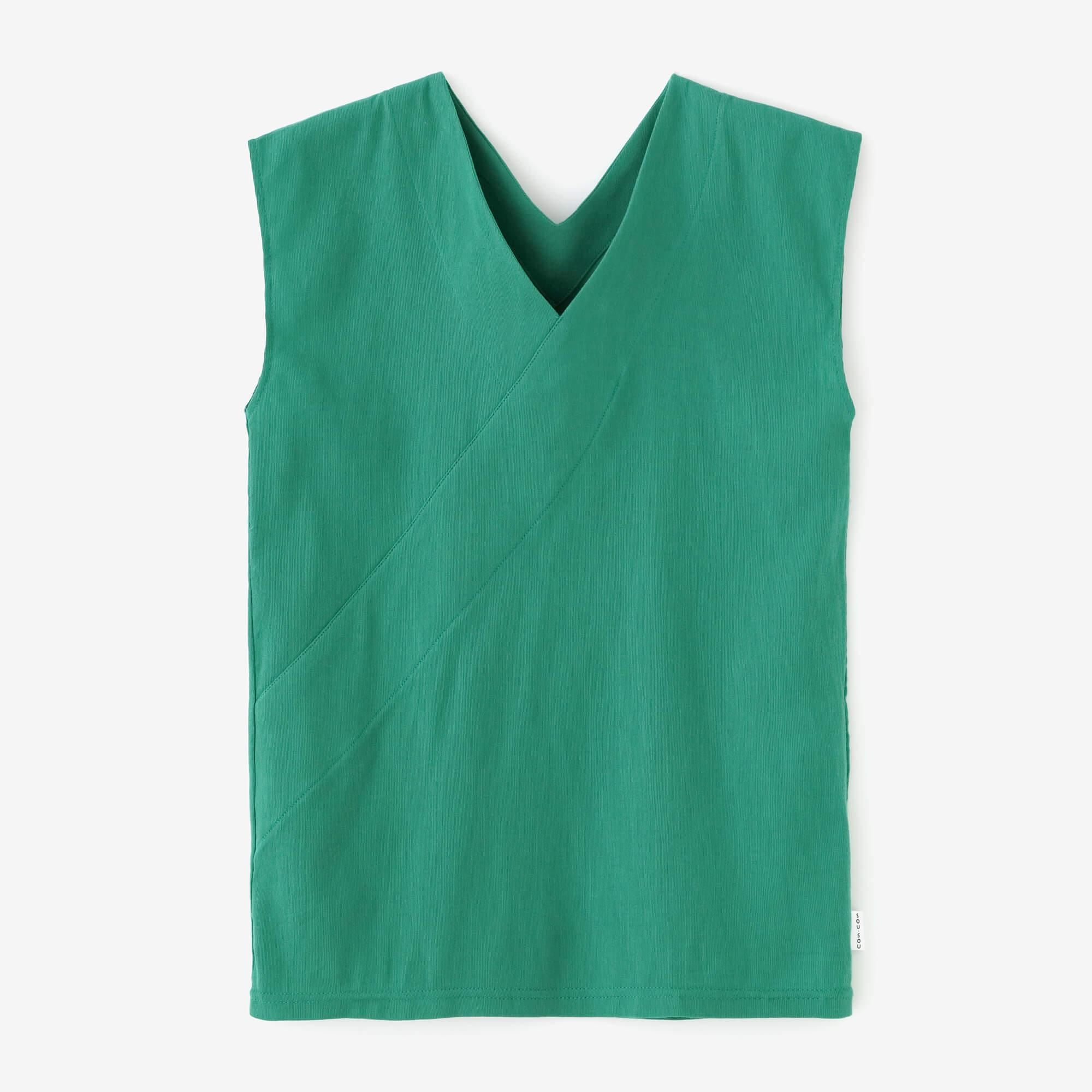 ❀ソバン様❀ 高島縮 40/40 袖なしジバン／紫紺（しこん）