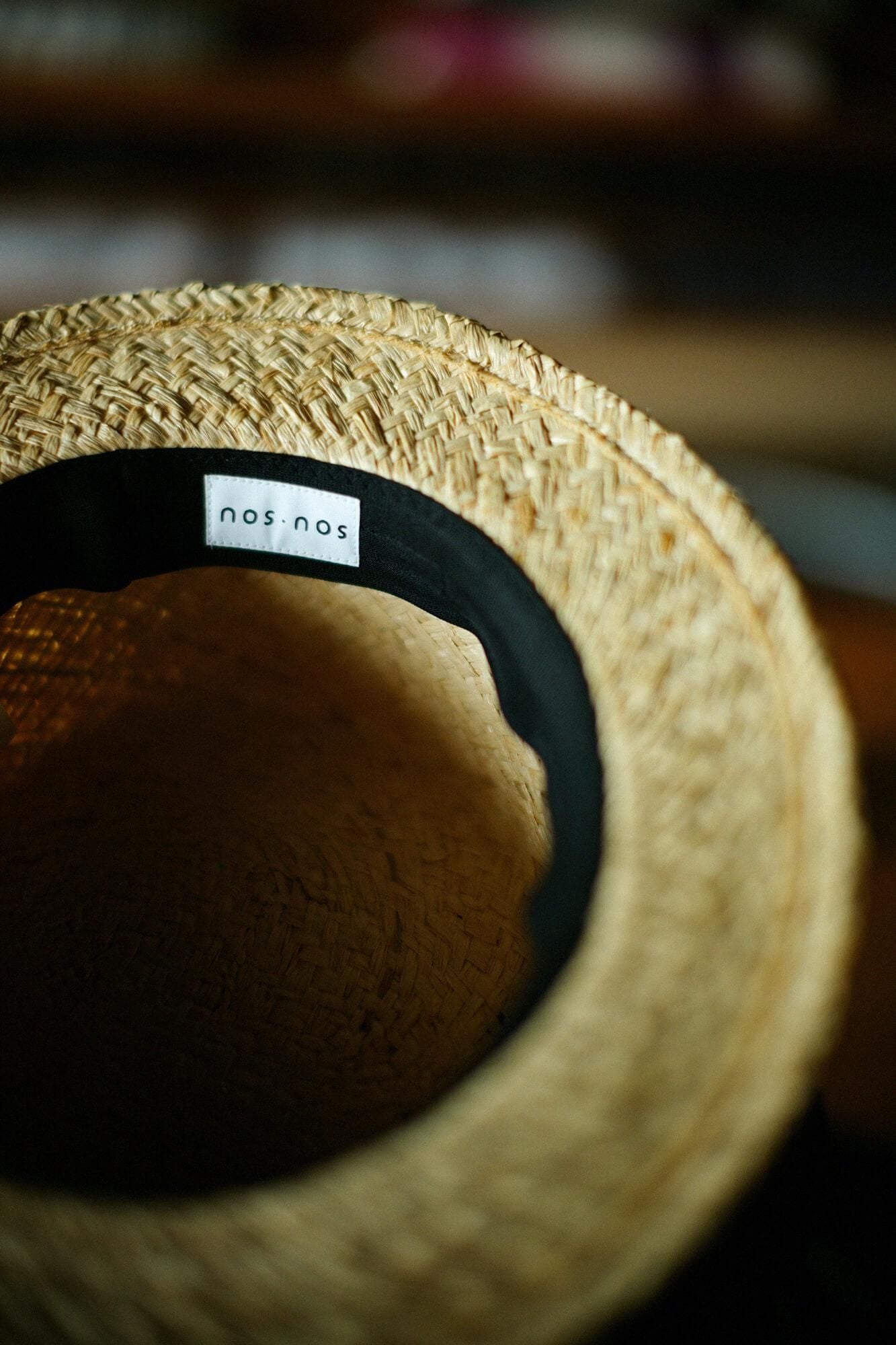 Raffia_Ajiroami (Ajiroami) 平顶帽/白色