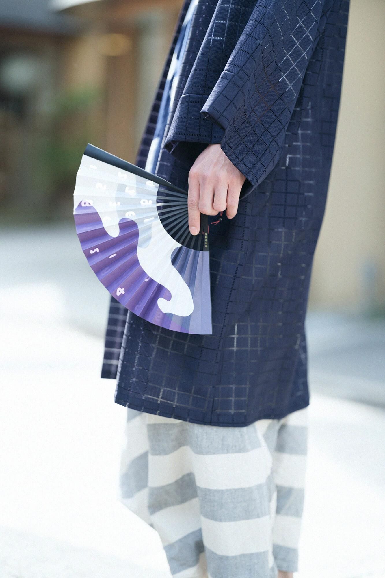 SOU・SOU×Hakuchikudo Folding Fan / SO-SU-U Black