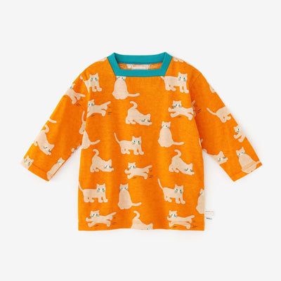 -方領上衣七分袖／貓