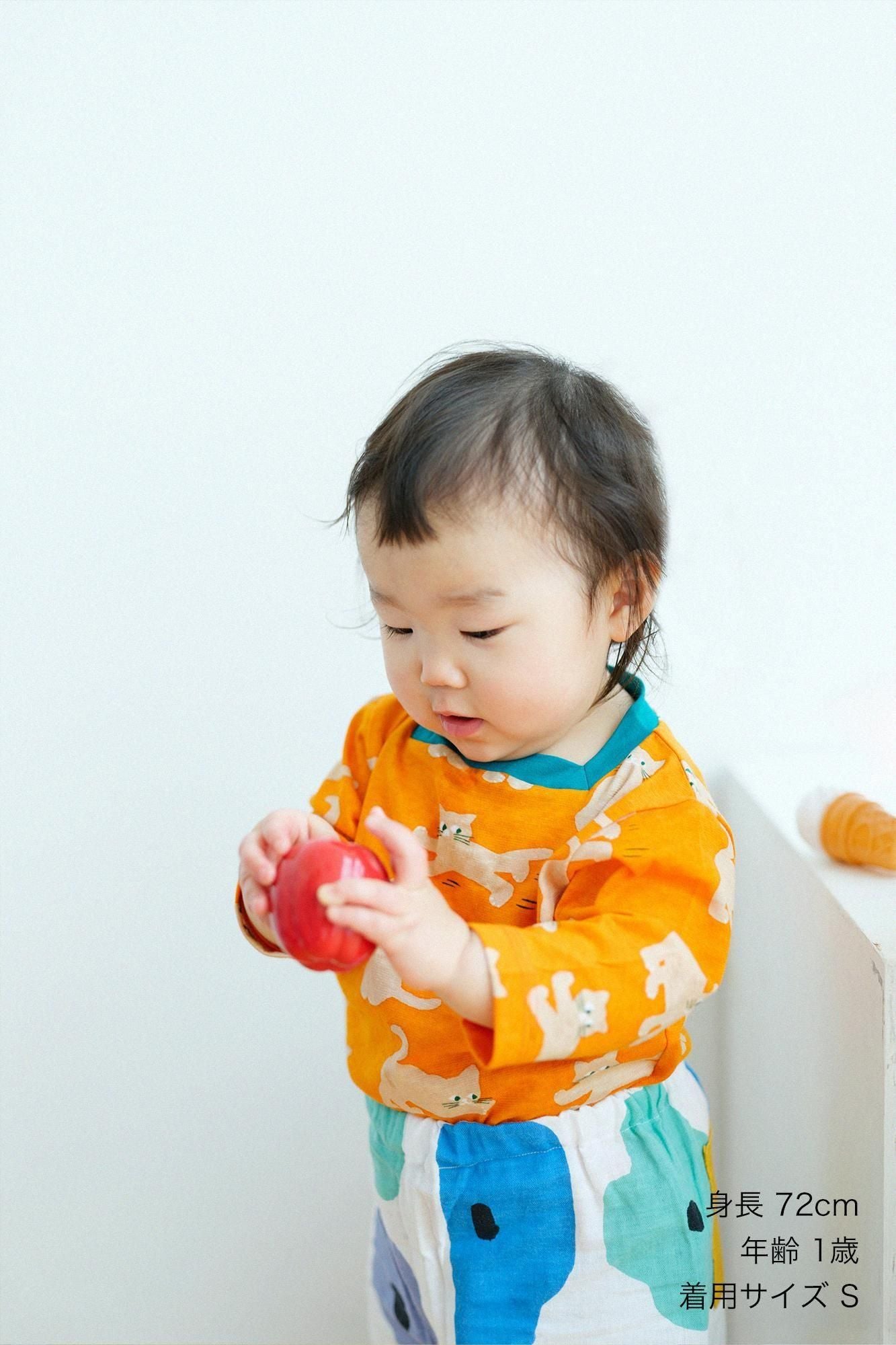 -方領上衣七分袖／貓