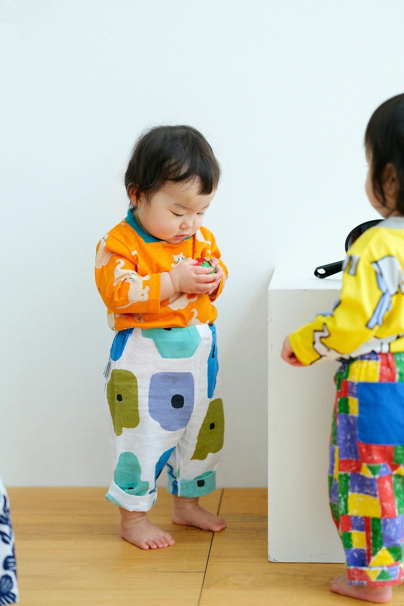 -方領上衣七分袖／貓