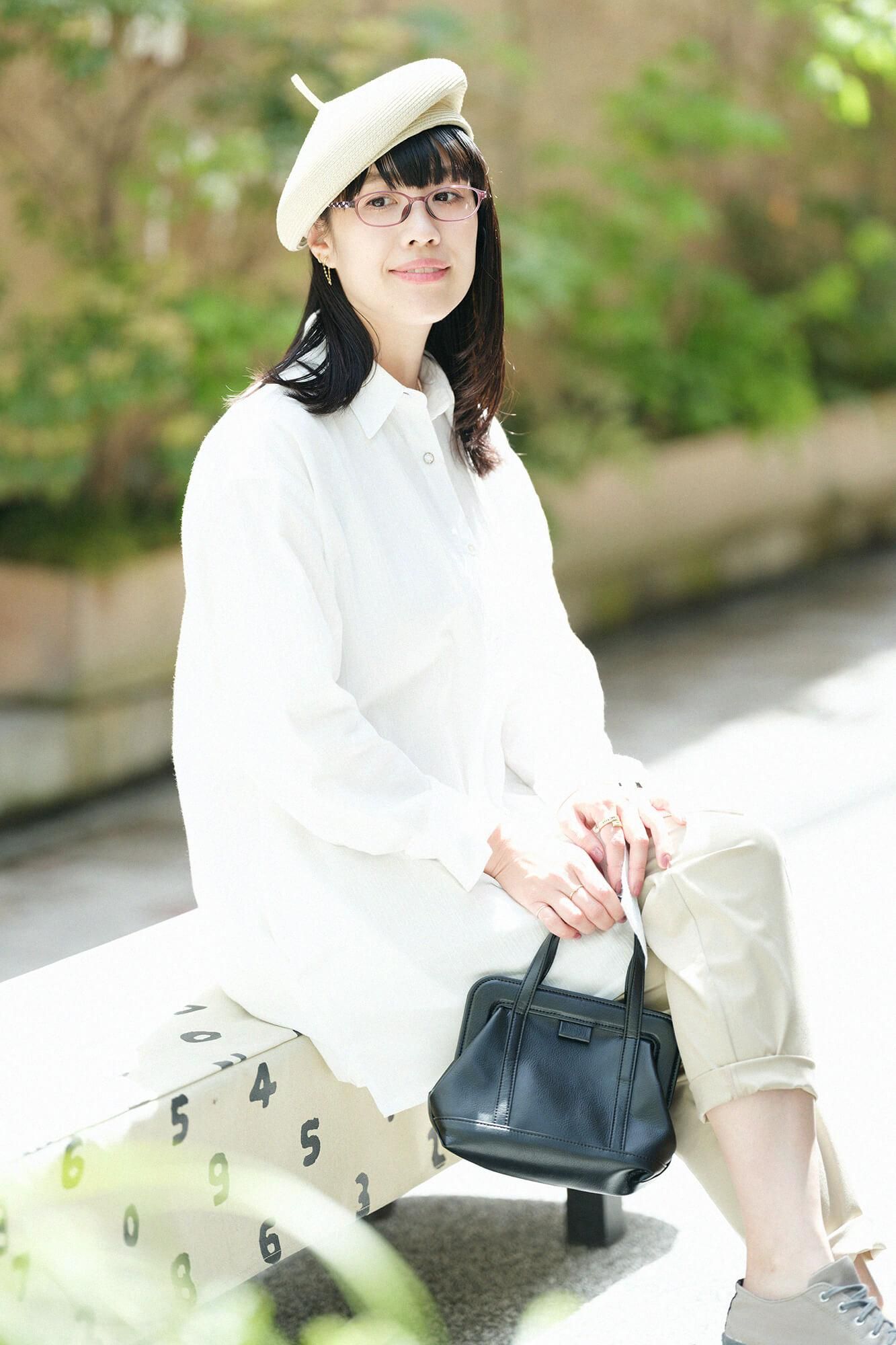 타카시마치지미 20/20 그란 튜닉셔츠/ 흰색