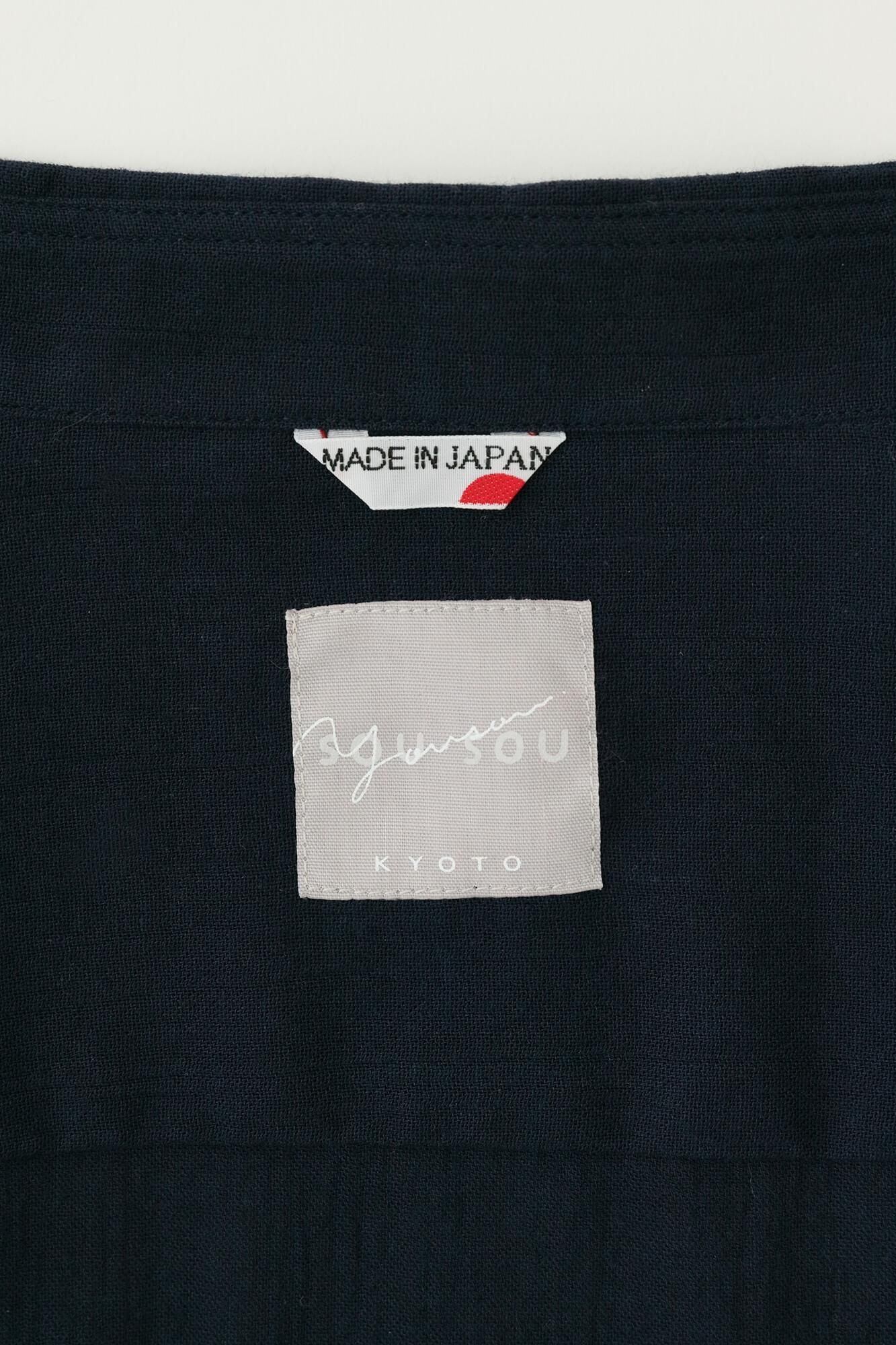 高島縮 20/20 グランチュニックシャツ／留紺（とめこん）