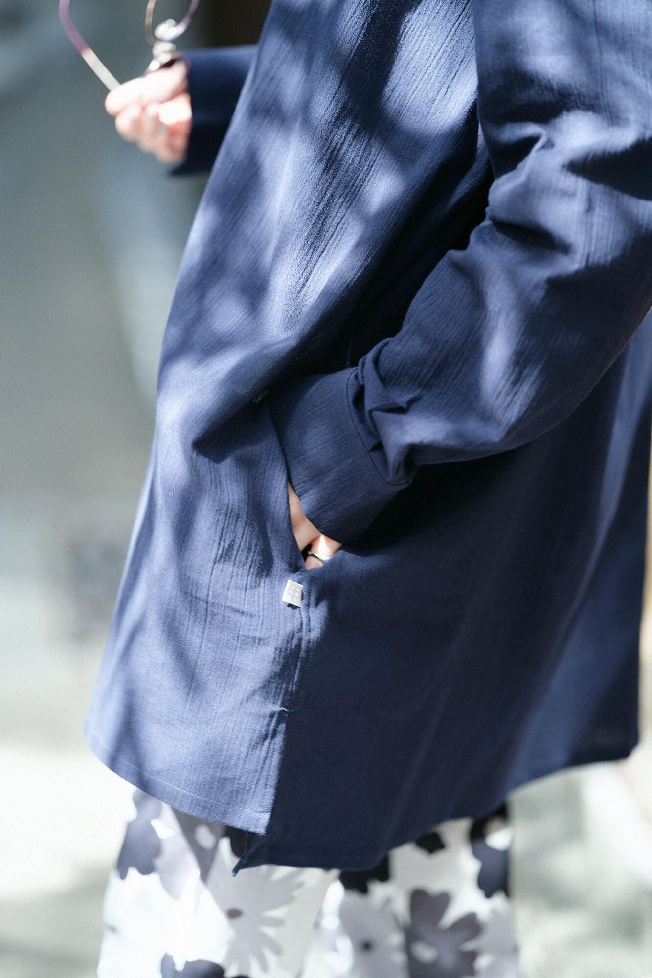 타카시마치지미 20/20 그란 튜닉셔츠/남색