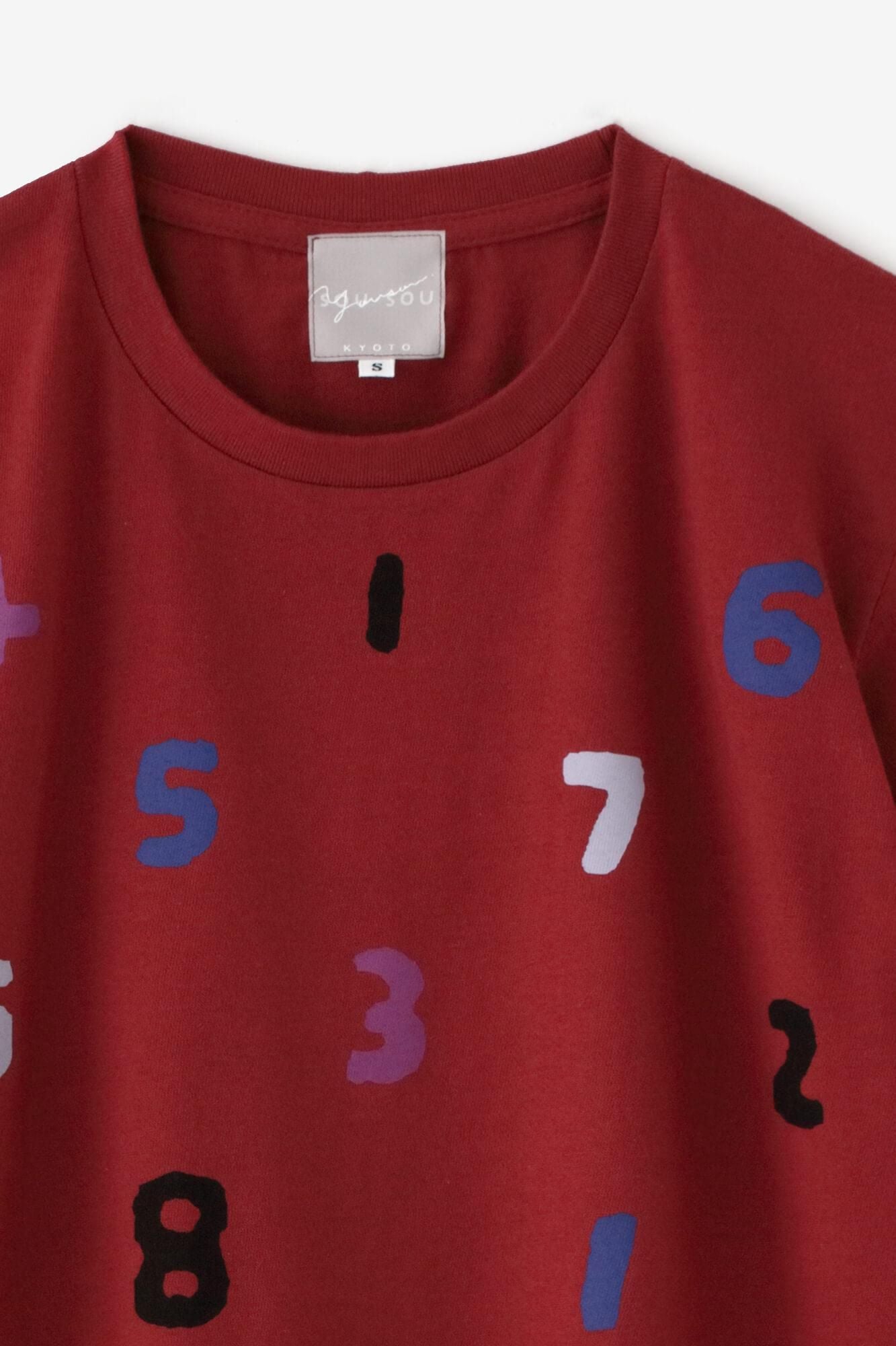 SO-SU-U十數四色短袖T-shirt【5.0】/酒紅色