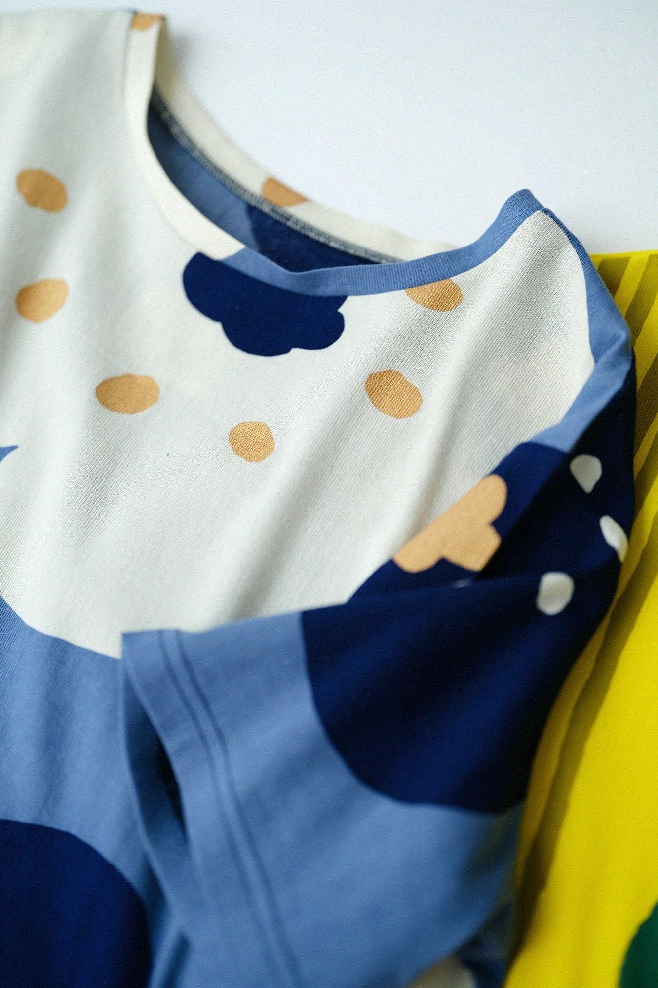 【期間限定10%OFF】高島縮棉 40/40短袖T-shirt／微笑 淺藍色（※預計於5月中發送）