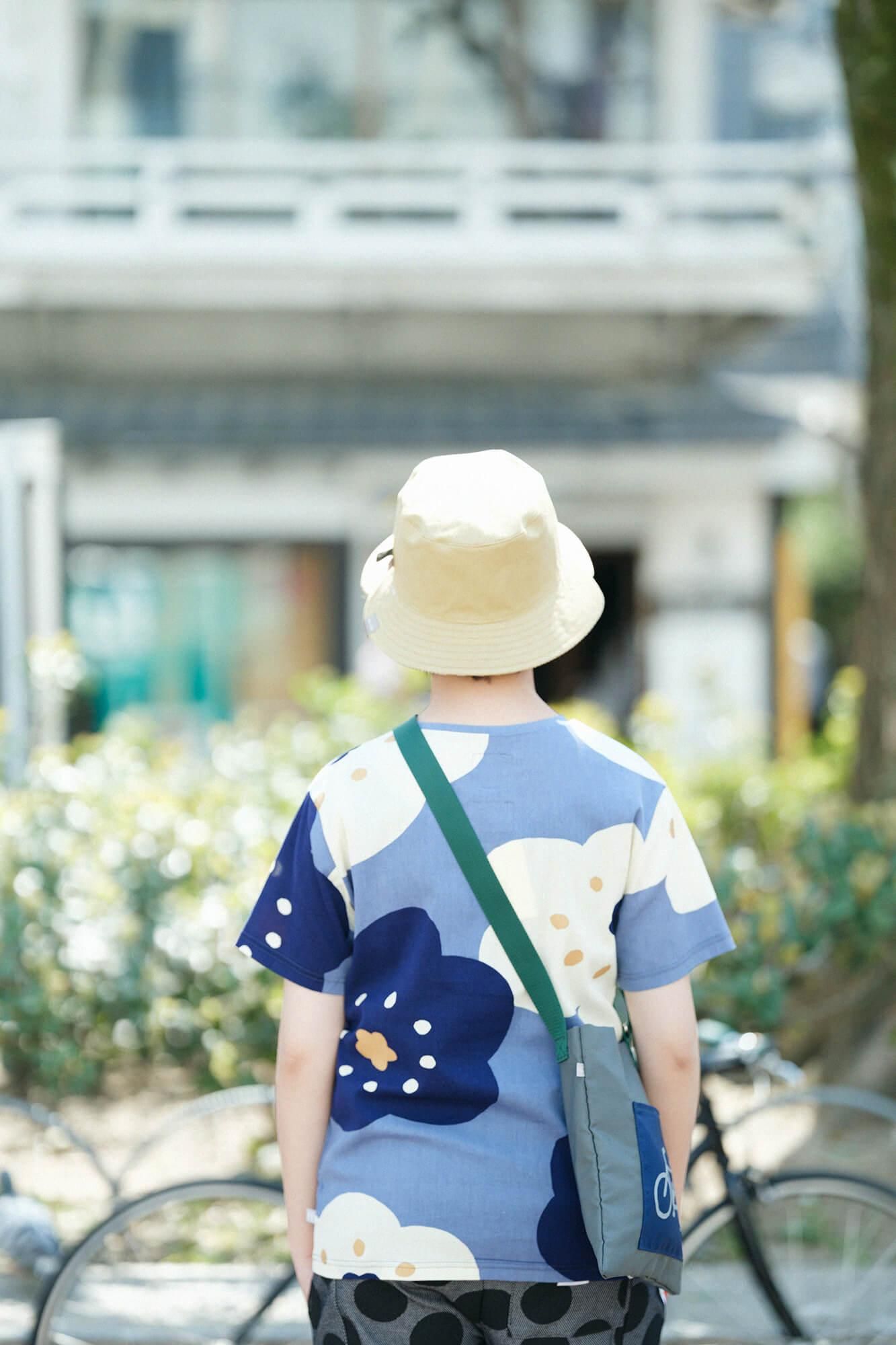 【期間限定10%OFF】高島縮棉 40/40短袖T-shirt／微笑 淺藍色（※預計於5月中發送）