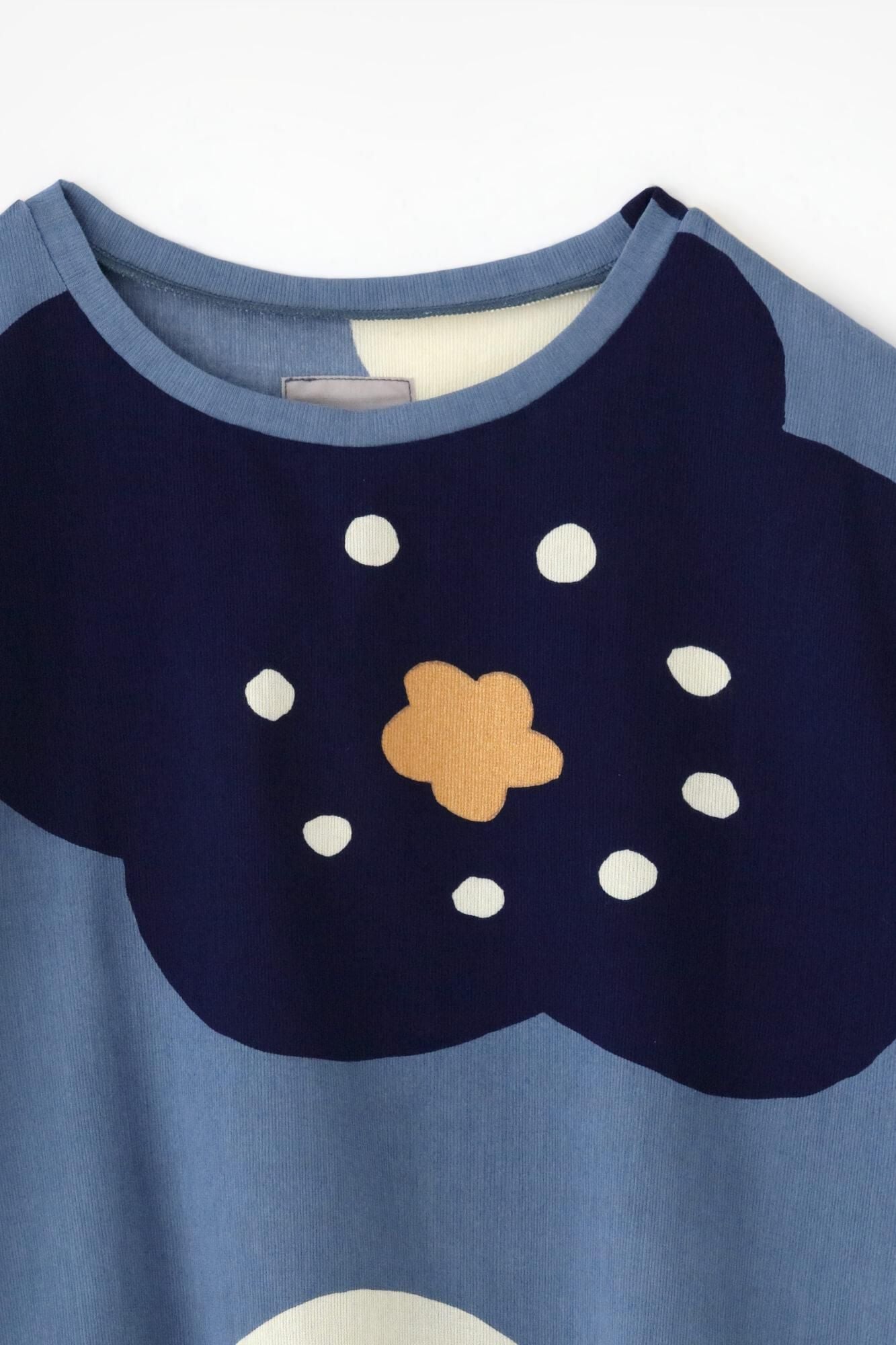 【期間限定10%OFF】高島縮棉 40/40短袖T-shirt／微笑 淺藍色（※預計於5月中發送）