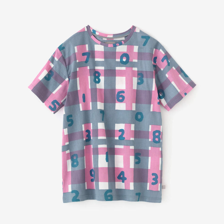 Chizimi Cotton 40/40 Short Sleeve T-shirt / SO-SU-U and Random Lattice Pink