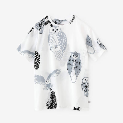 高島縮棉 40/40 短袖T-shirt／貓頭鷹